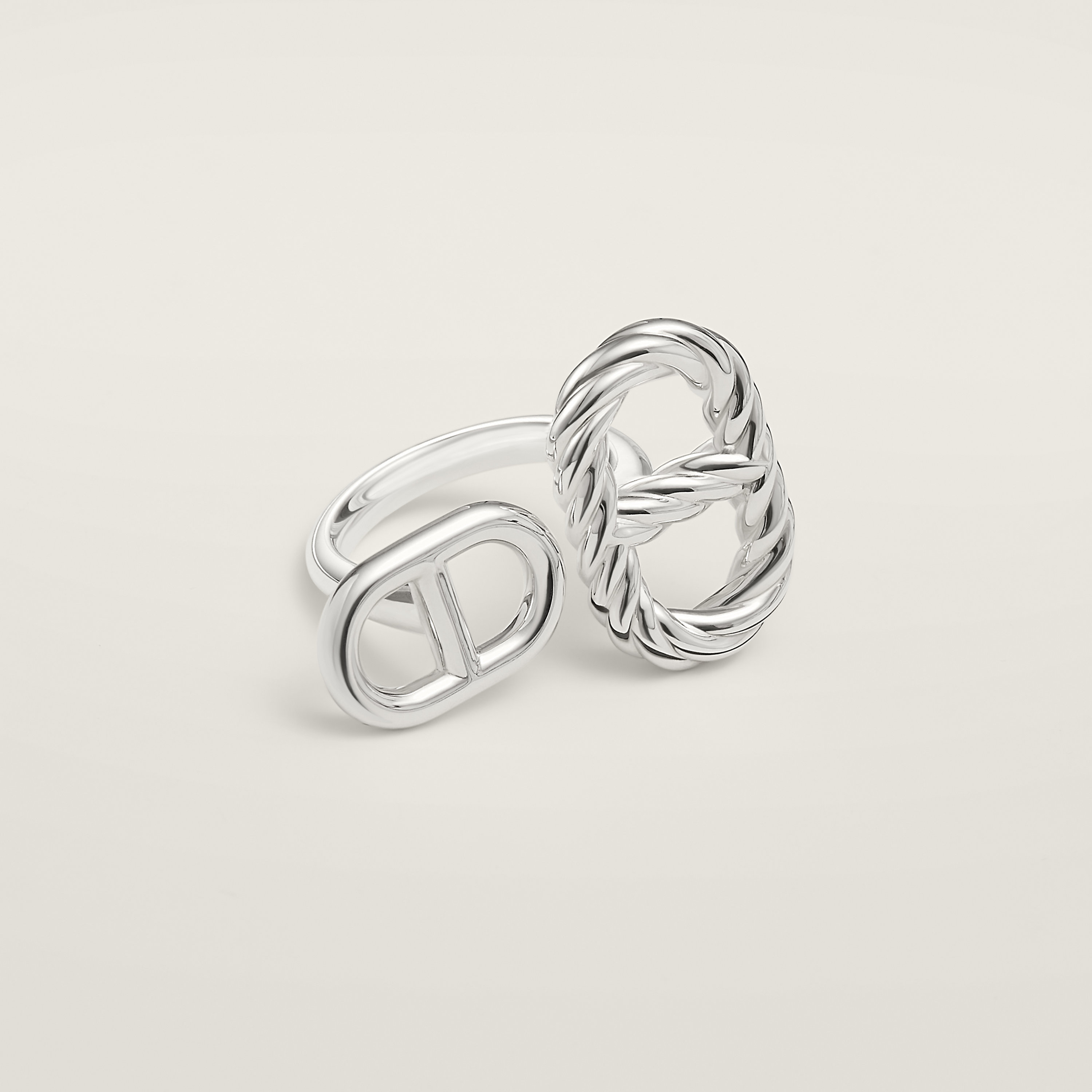 Chaine d'ancre Alea II twisted ring, medium/small model