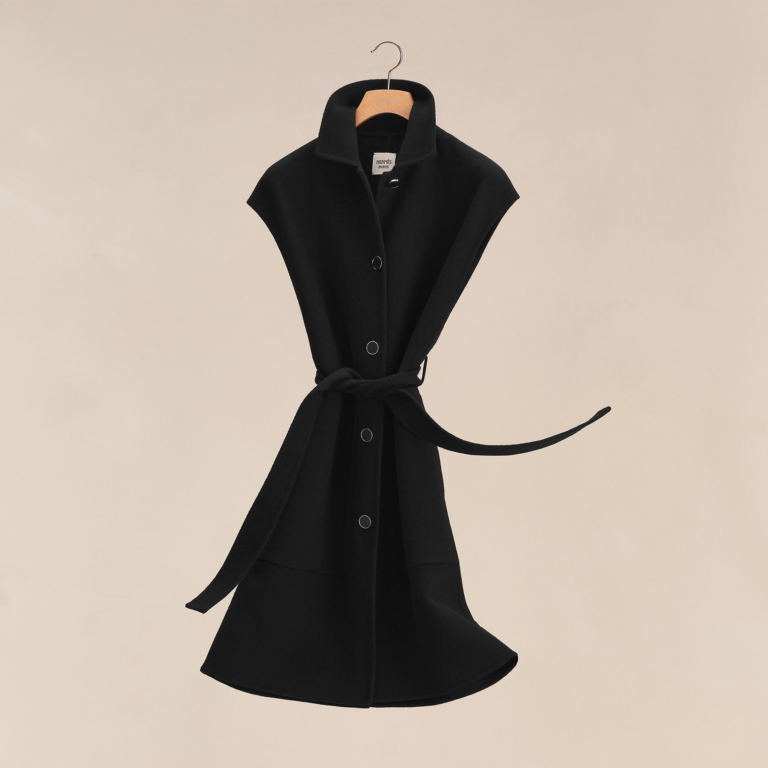 Gilet long ceinturé