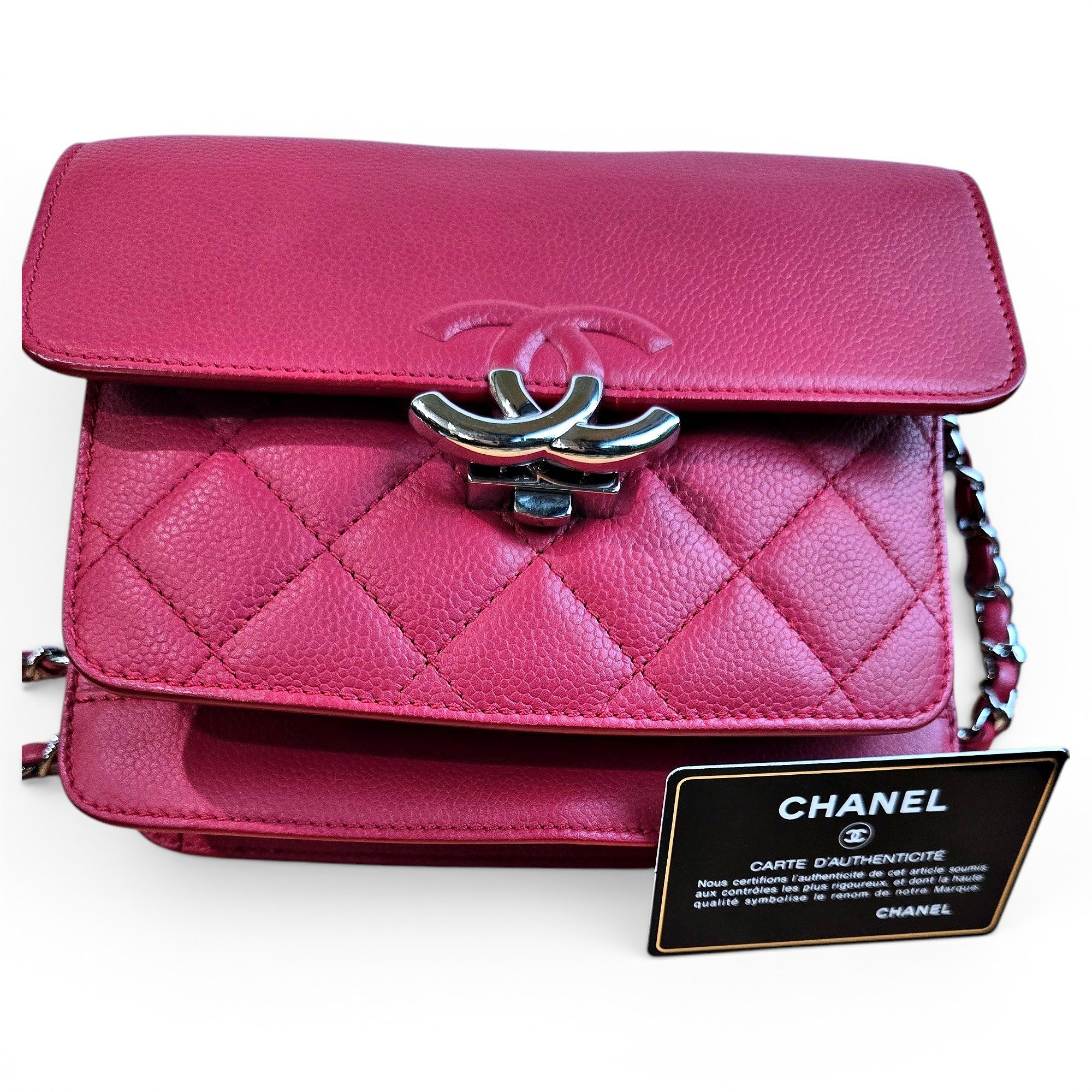 Trendy CC Flap leather handbag