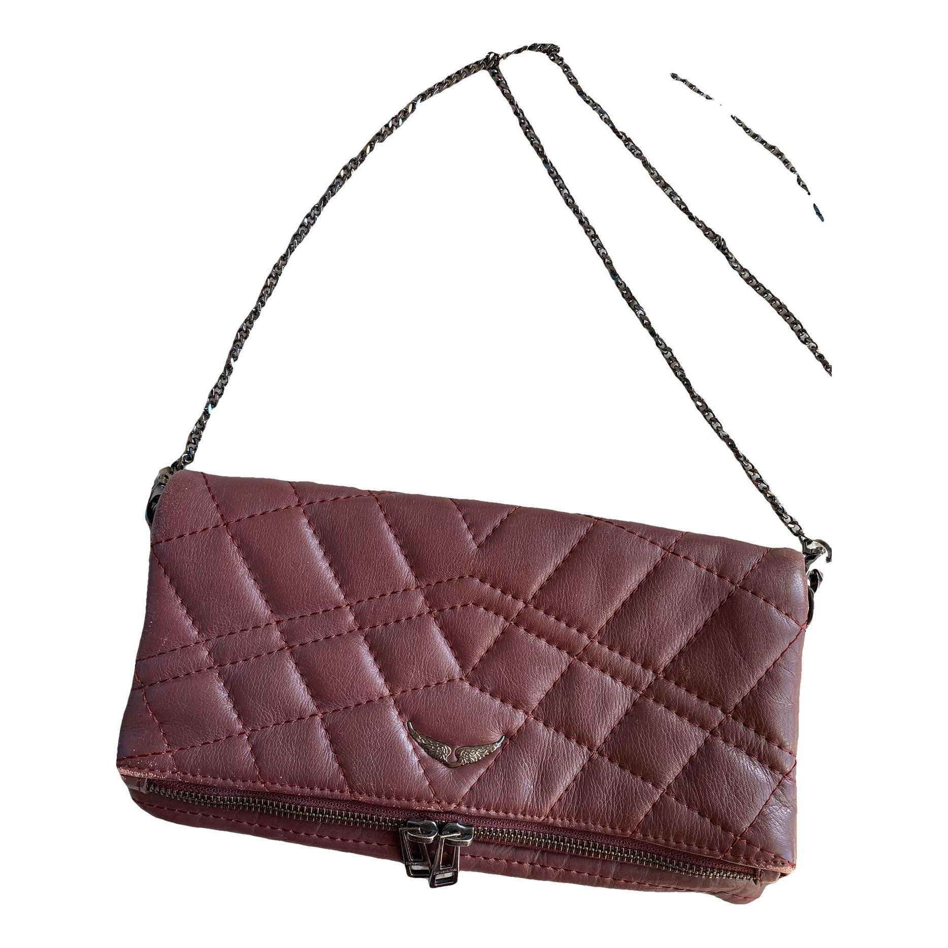 Rock leather clutch bag