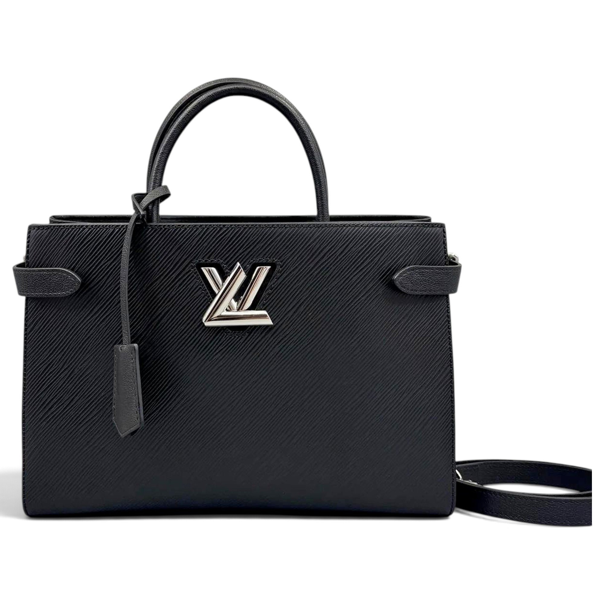 Twist leather handbag