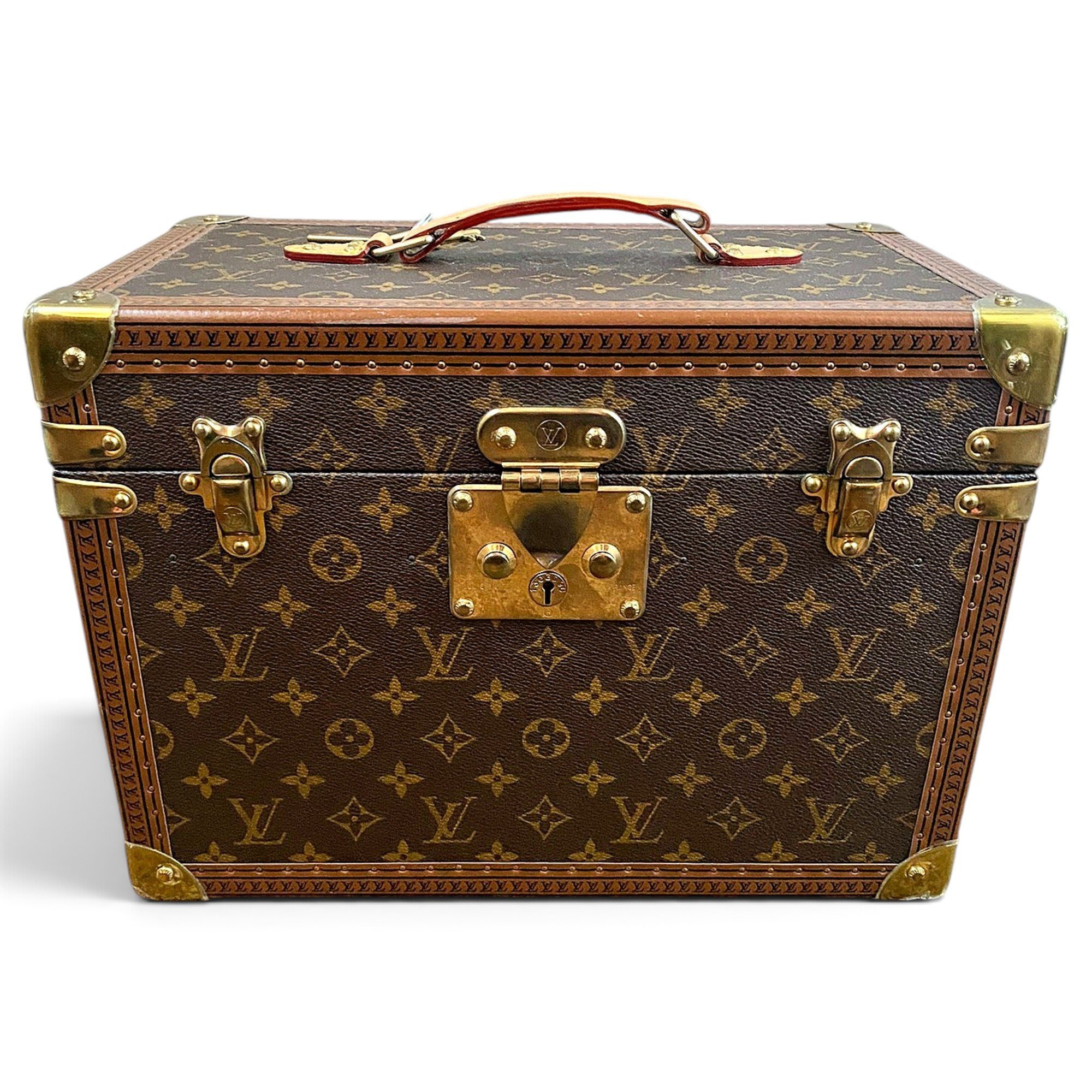 Leather vanity case