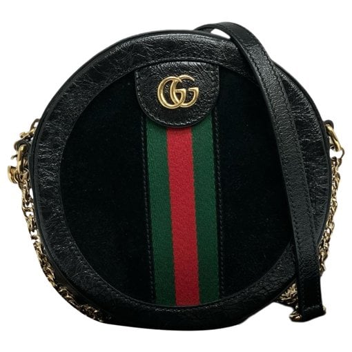 Ophidia Round leather handbag
