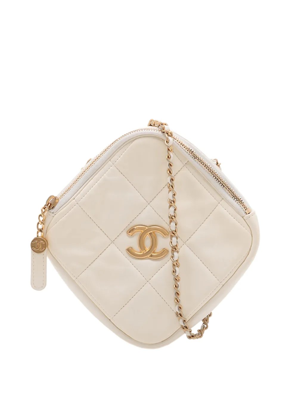 2020 CC Quilted Lambskin Diamond Clutch with Chain crossbody bag