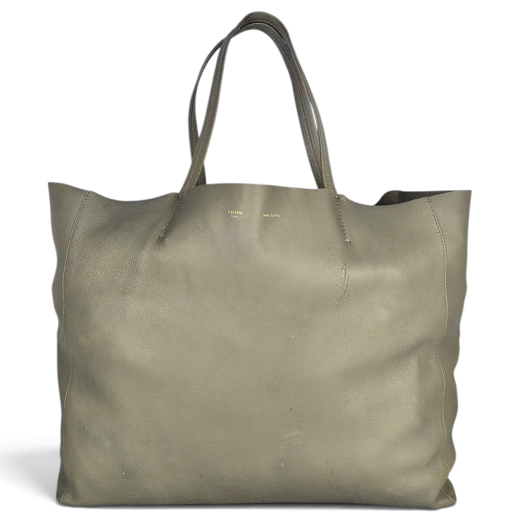 Cabas Horizotal leather tote