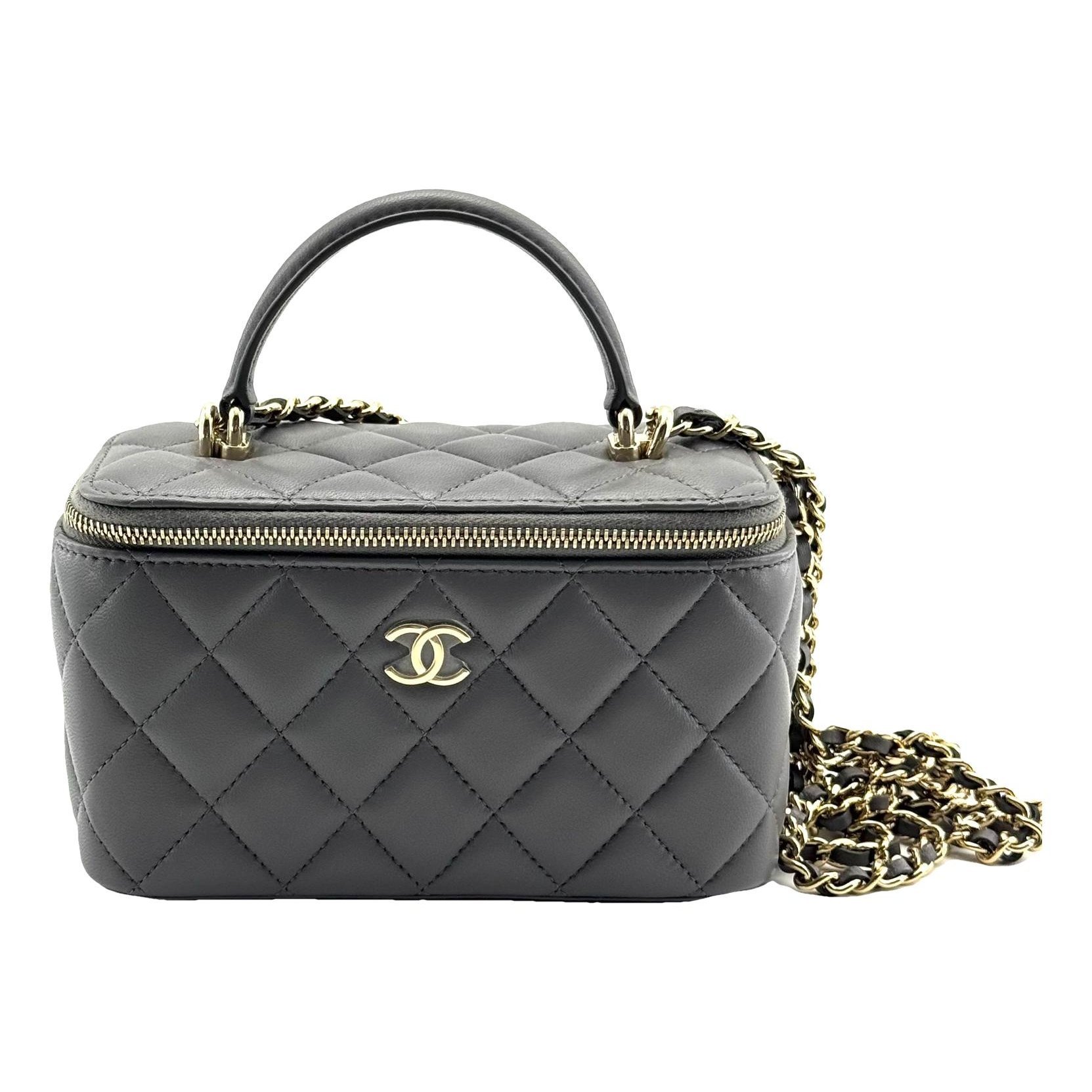 Vanity leather handbag