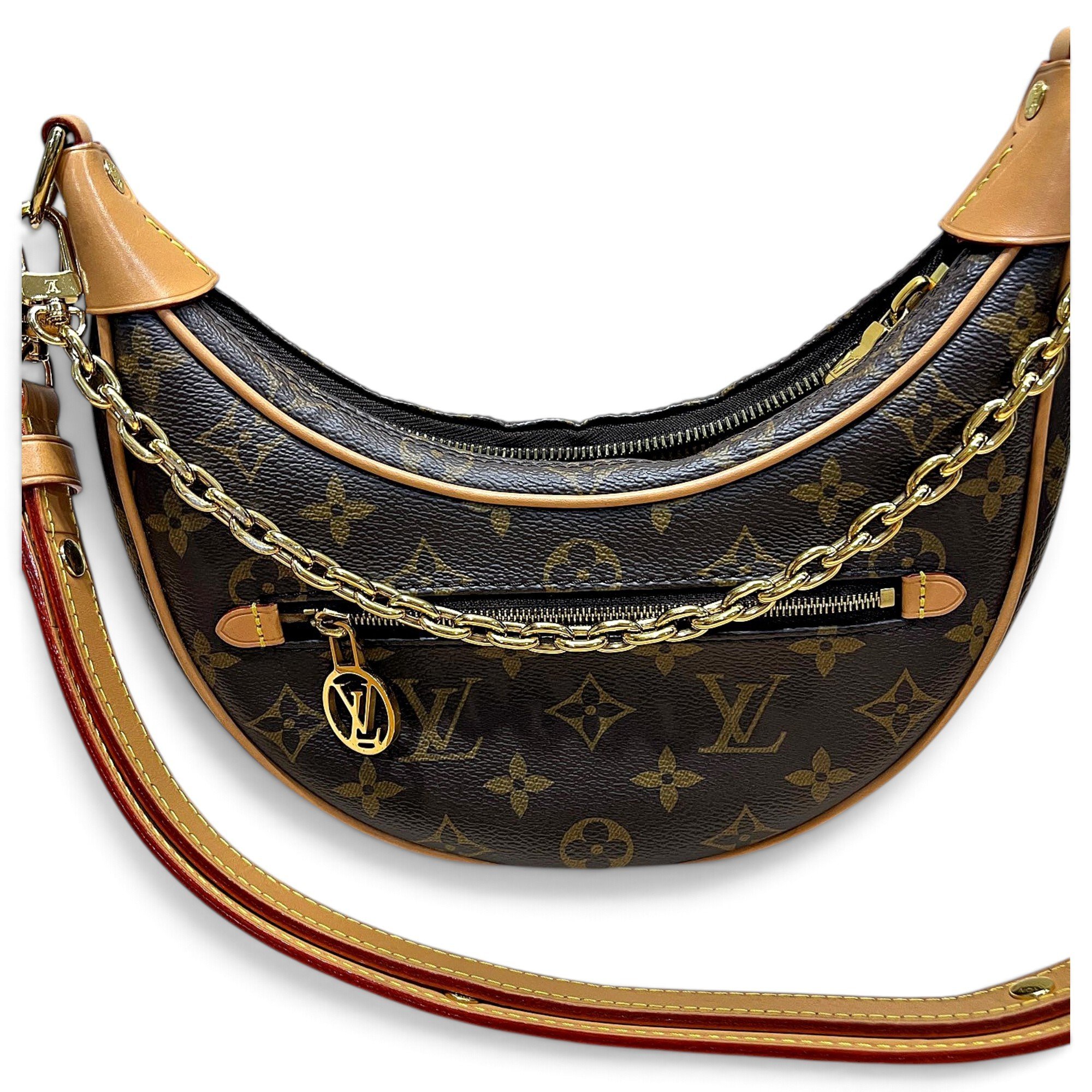 Loop leather handbag