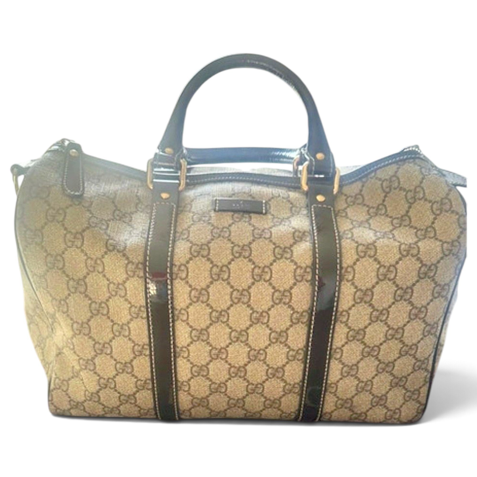 Boston leather bowling bag