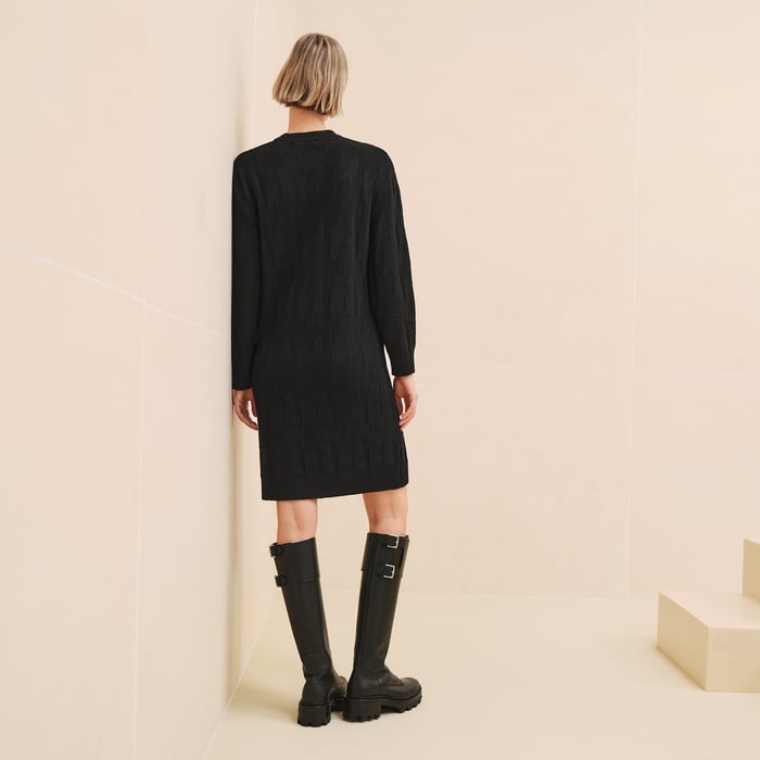 Noir Oversized Sweater Dress