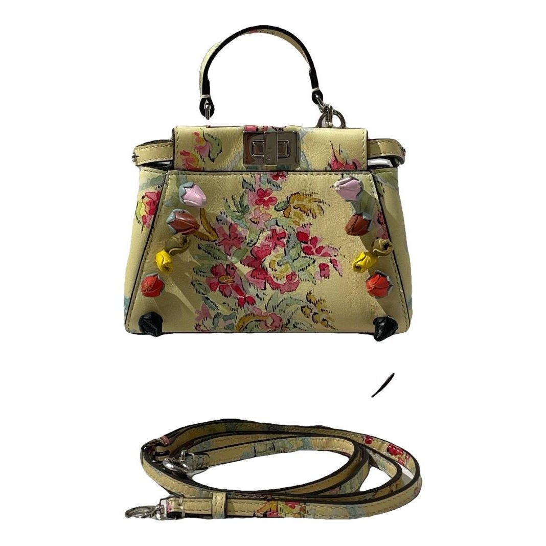 Peekaboo mini pocket leather handbag