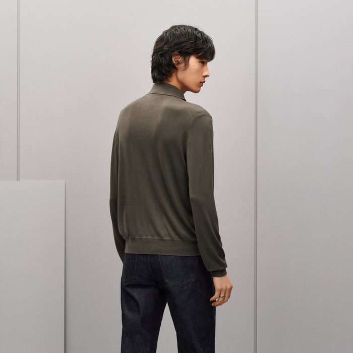 Taupe "Detail H" Polo Shirt