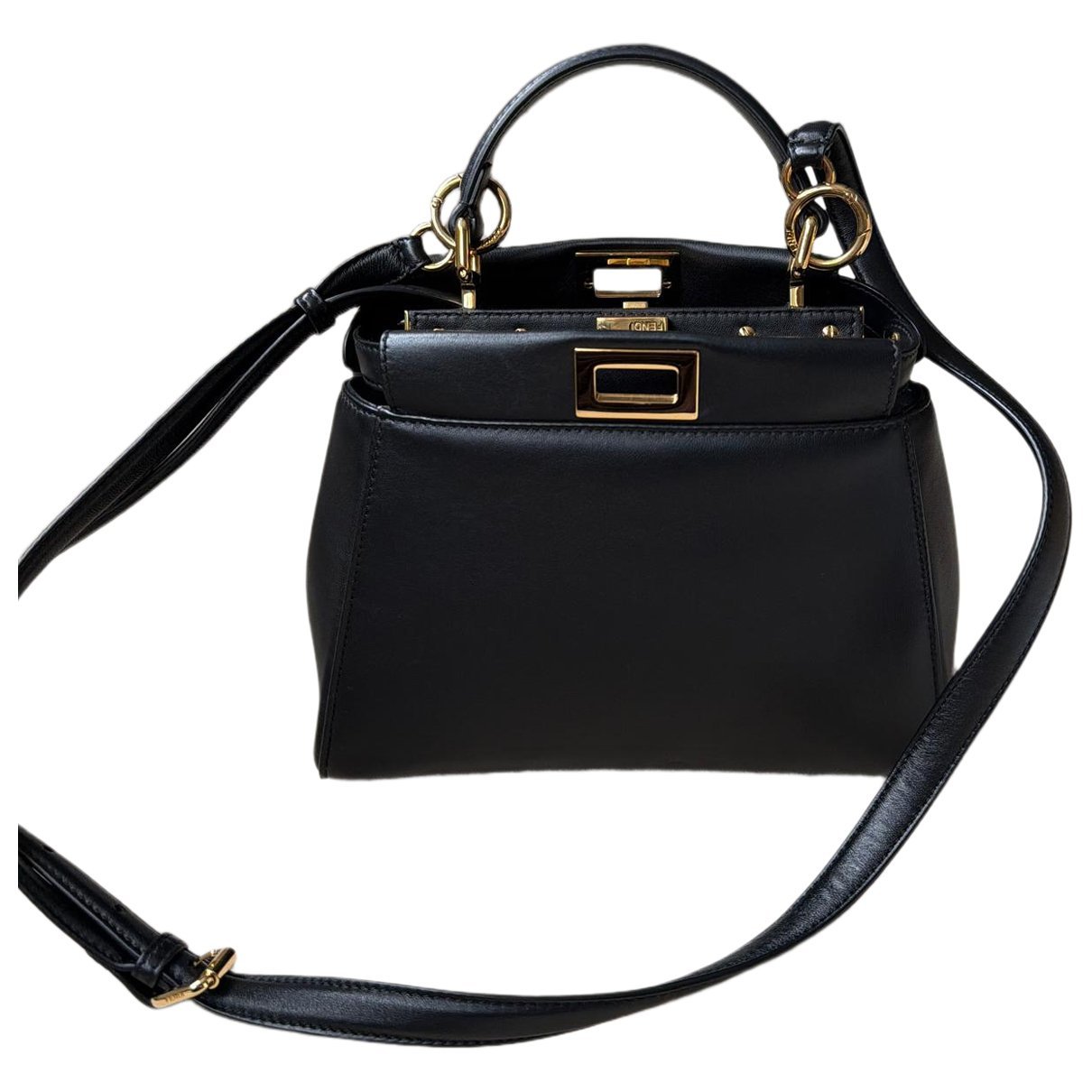 Peekaboo leather handbag