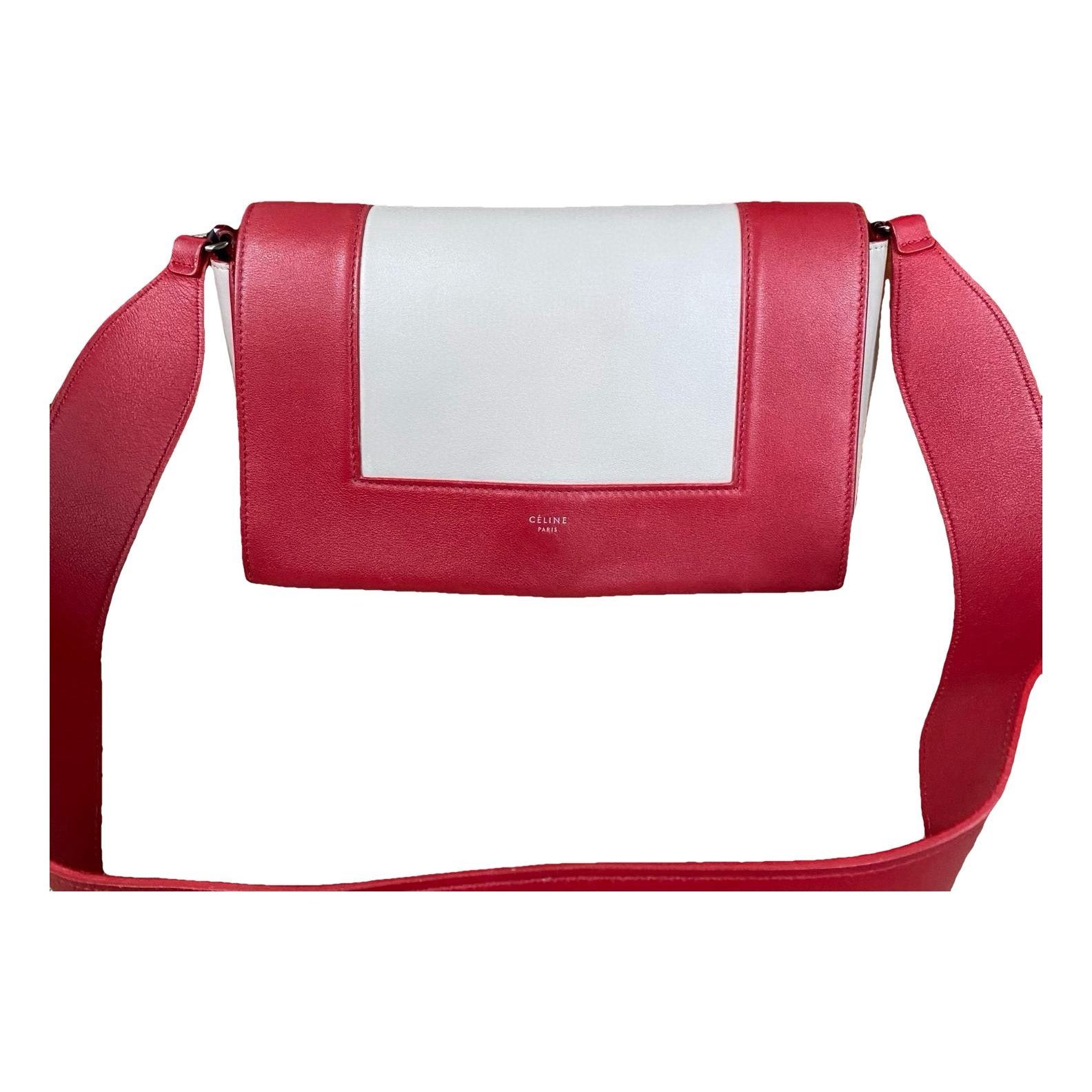Frame leather handbag