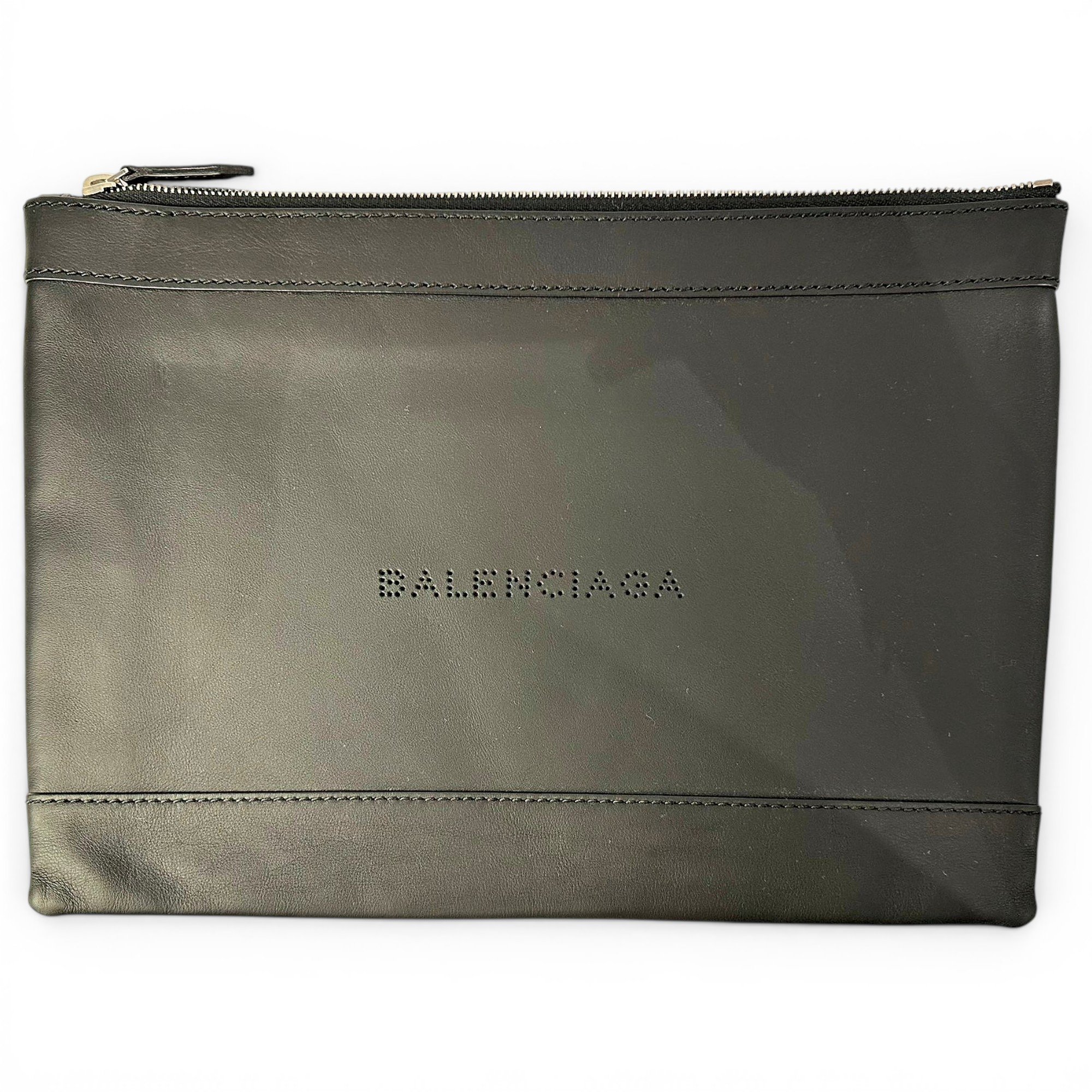Leather clutch bag