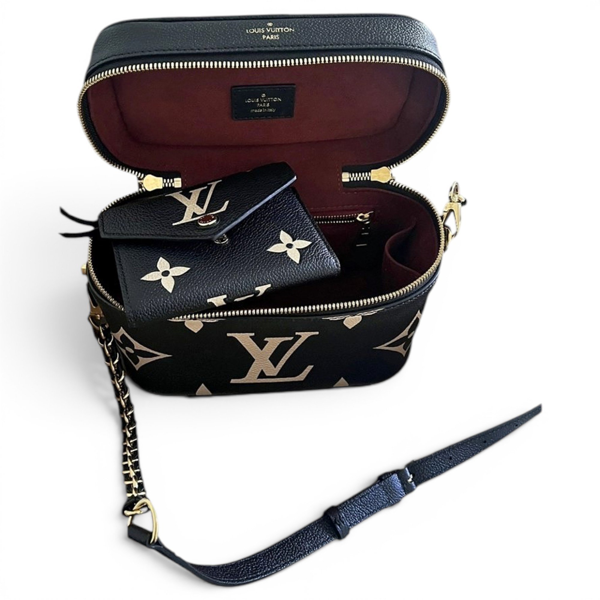 Vanity leather handbag