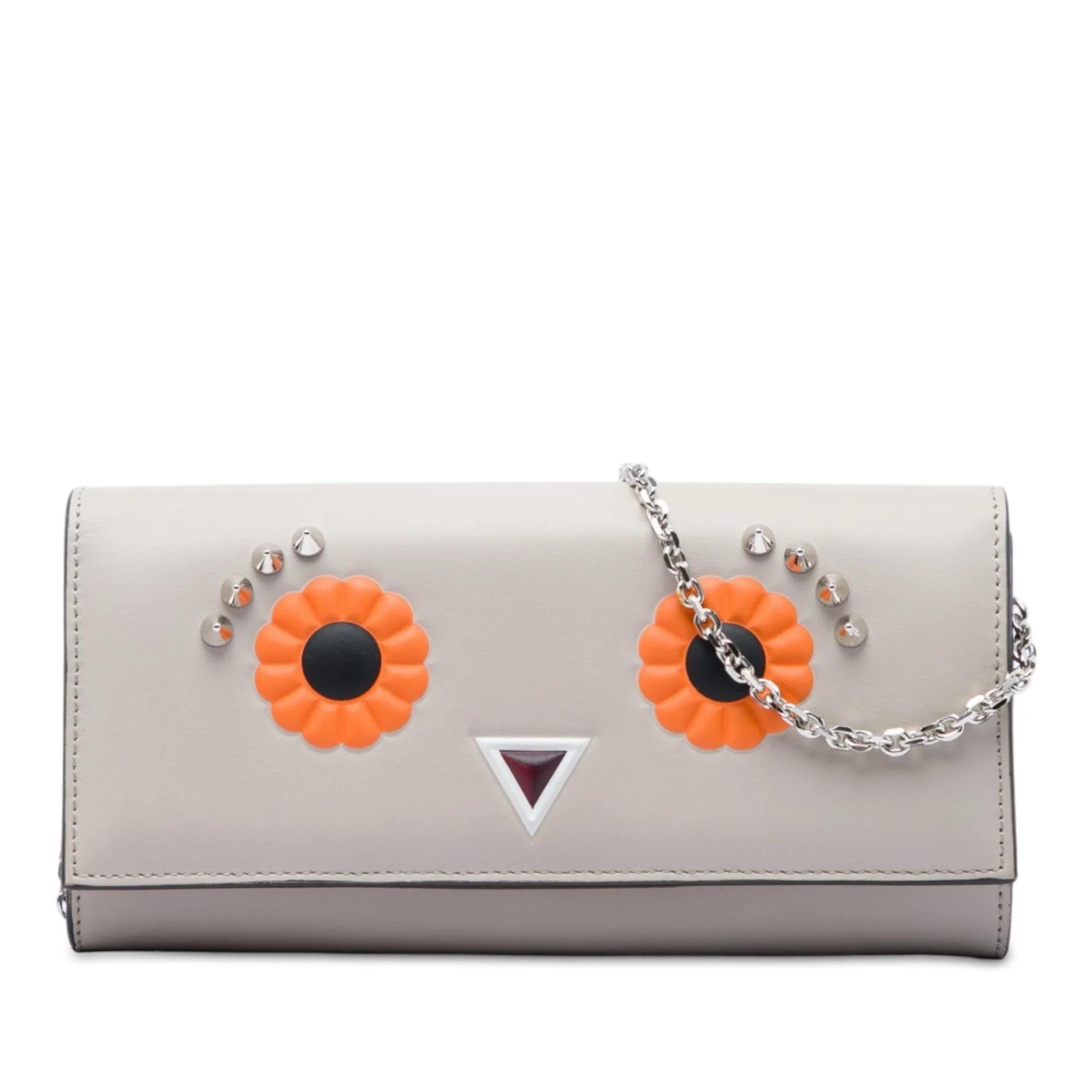 Wallet On Chain leather crossbody bag