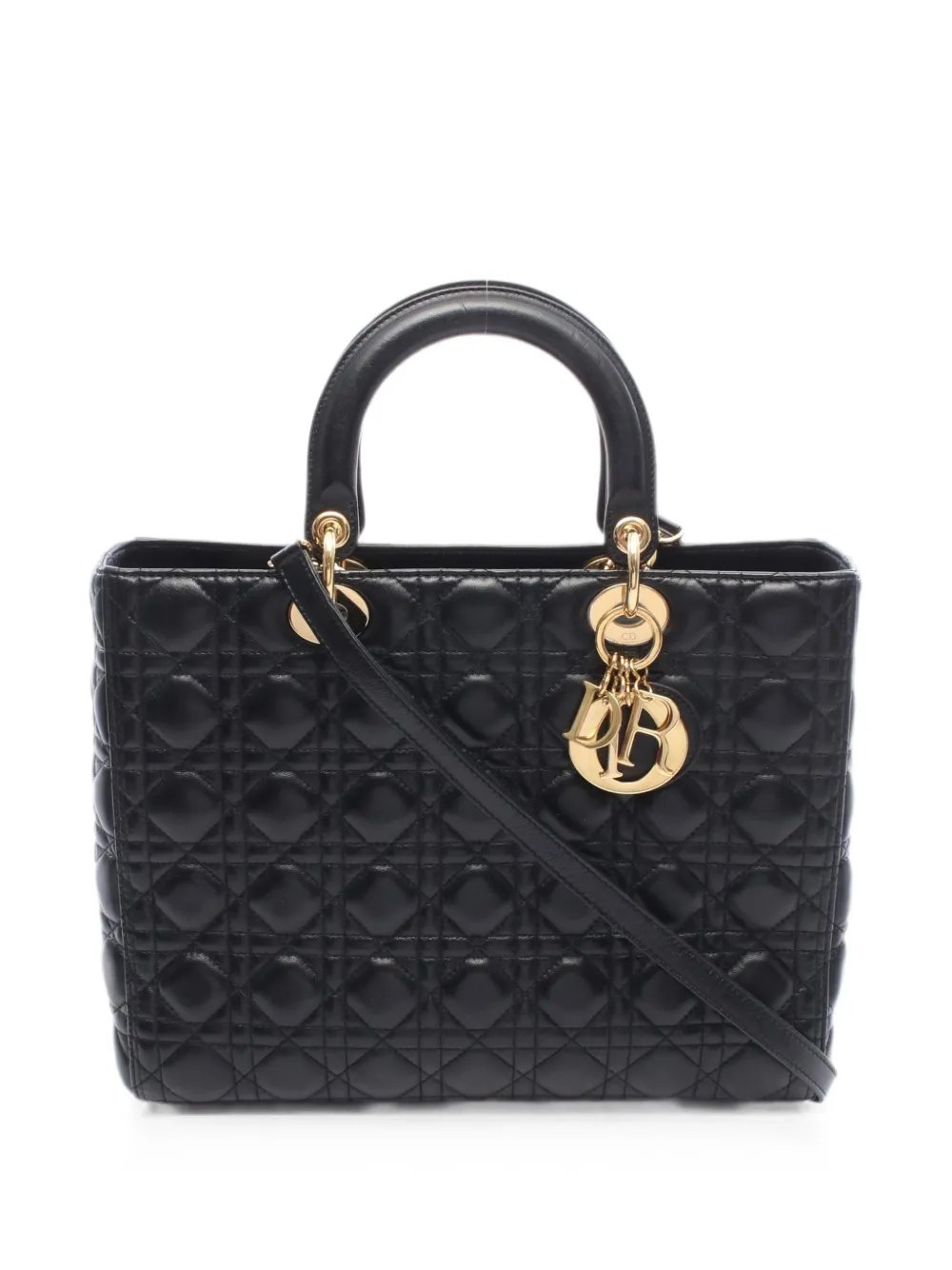 2010s large Lady Dior Cannage tote bag