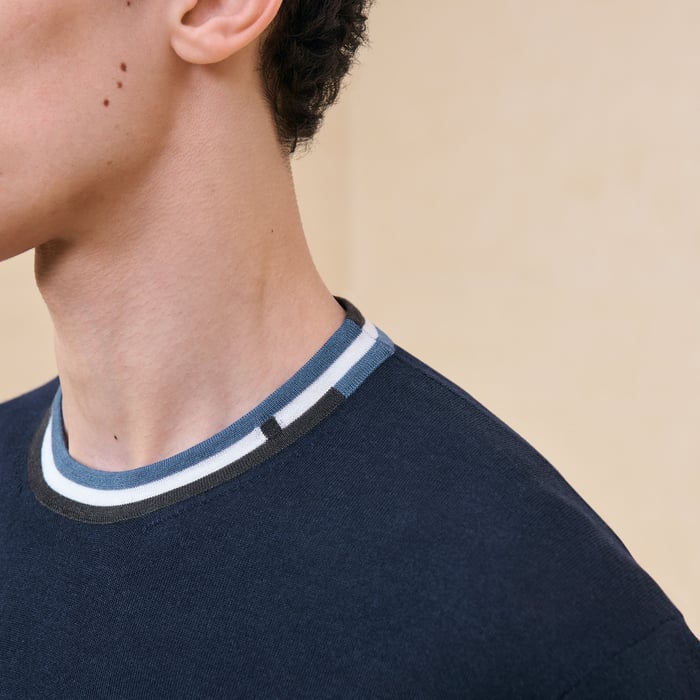 Marine "Rayures & Twist" Crewneck Sweater
