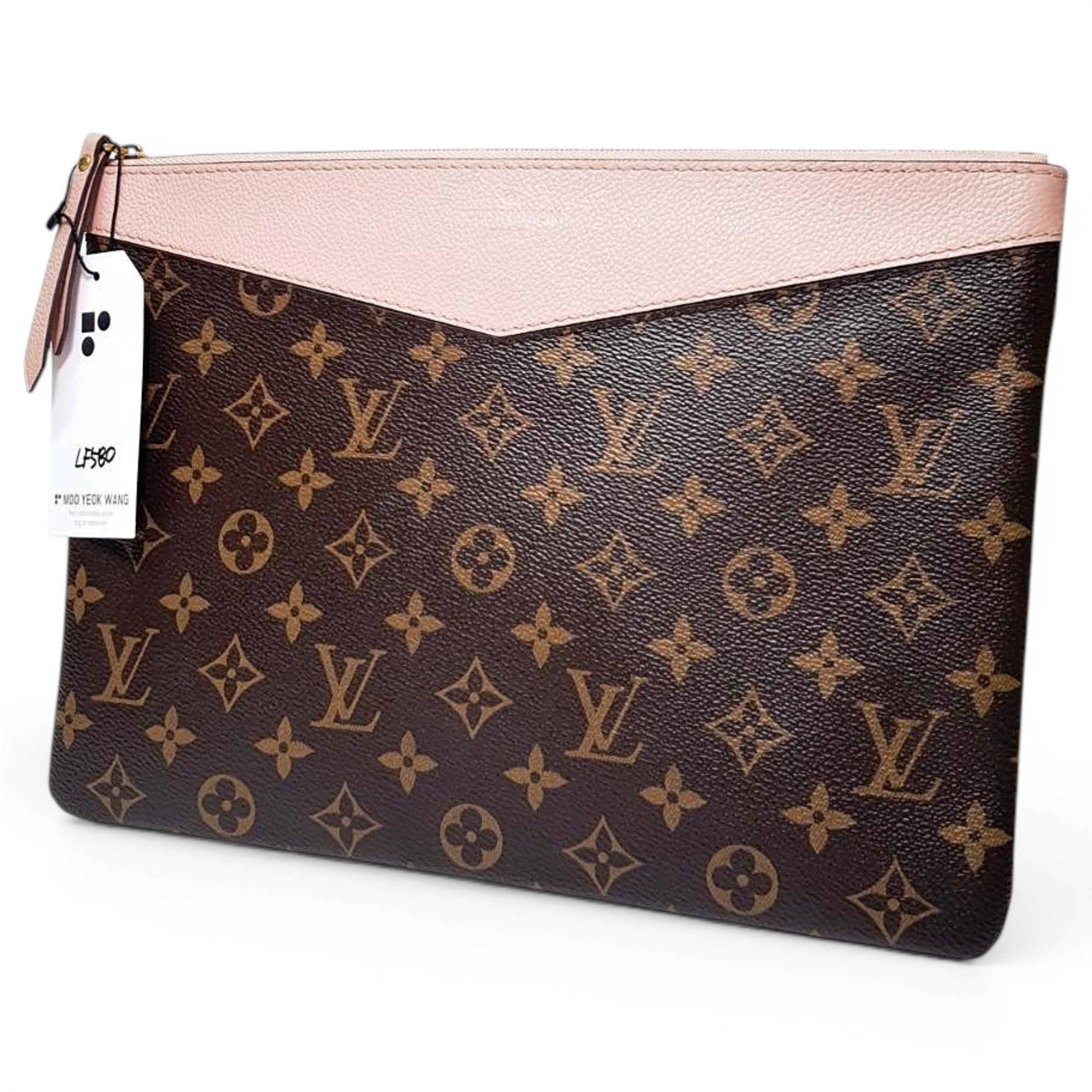 Leather clutch bag