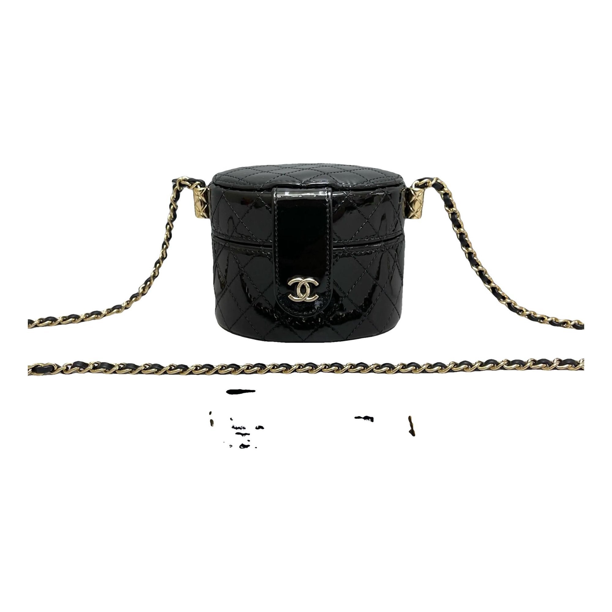 Trendy CC Vanity patent leather crossbody bag