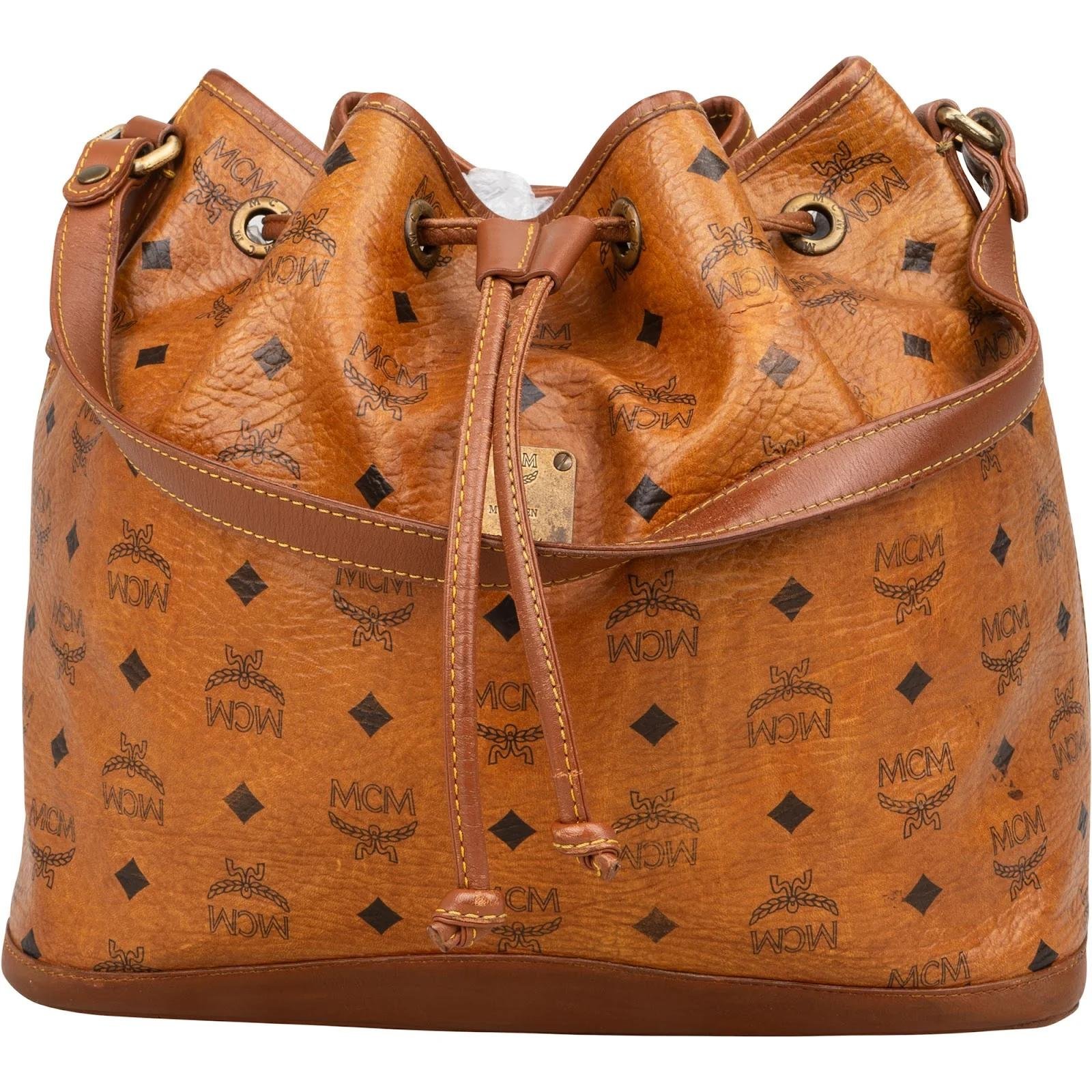 MCM Heritage Drawstring leather handbag