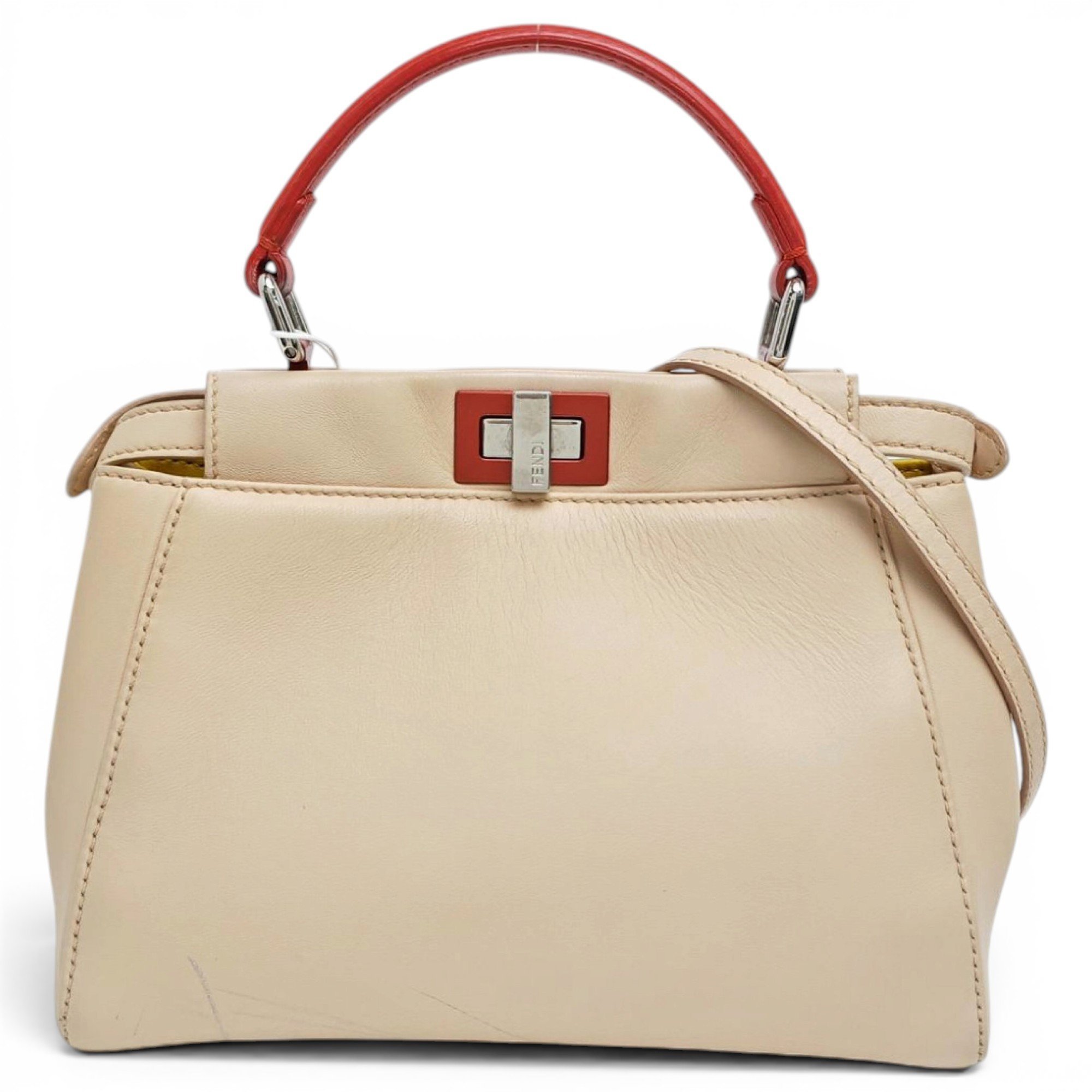 Peekaboo leather handbag