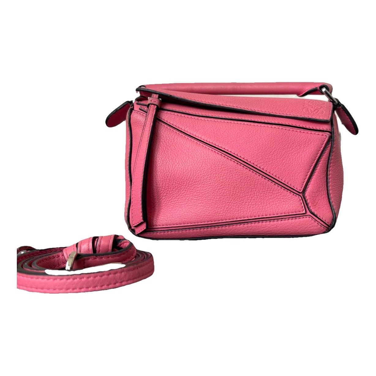 Puzzle leather handbag