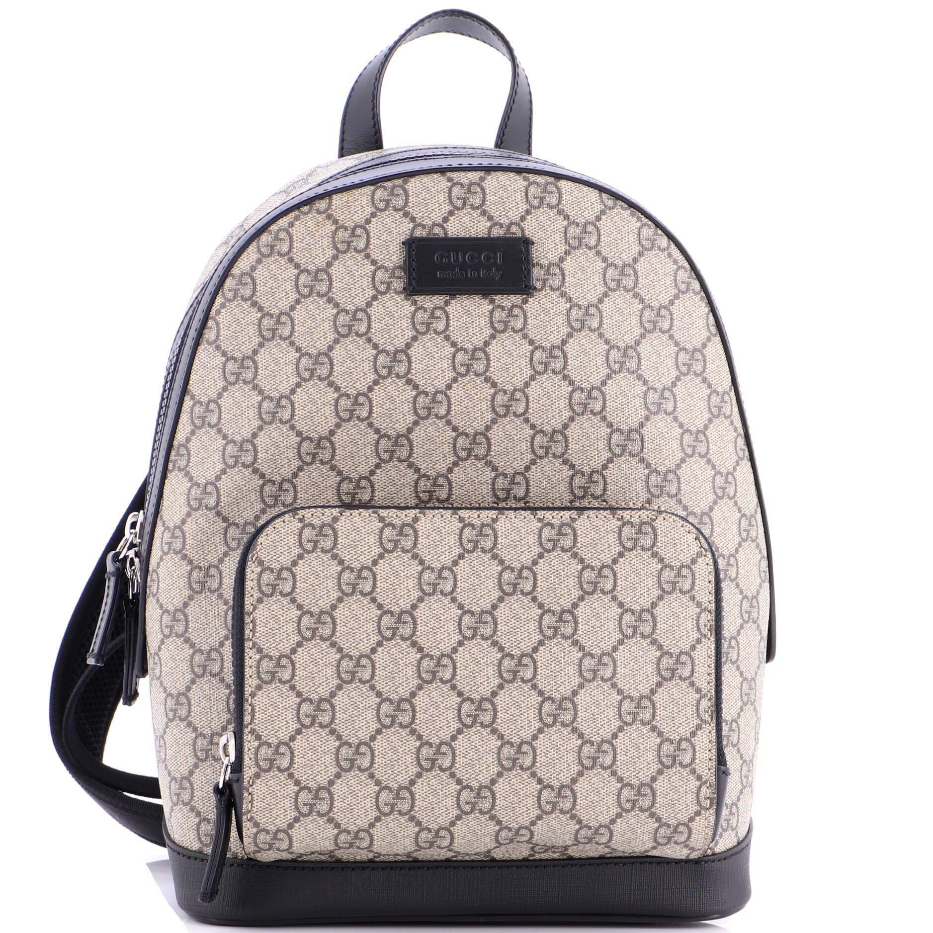 Gucci Zip Pocket Backpack GG Coated Canvas Small