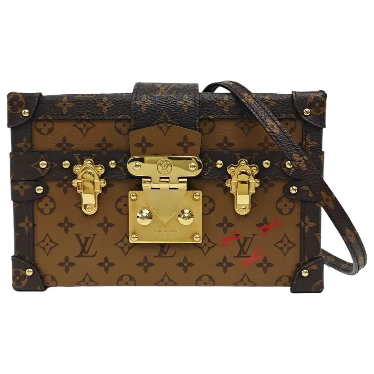 Petite Malle leather crossbody bag