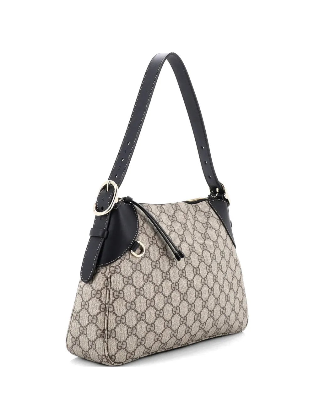 Emblem GG Coated Canvas with Leather Medium shoulder bag