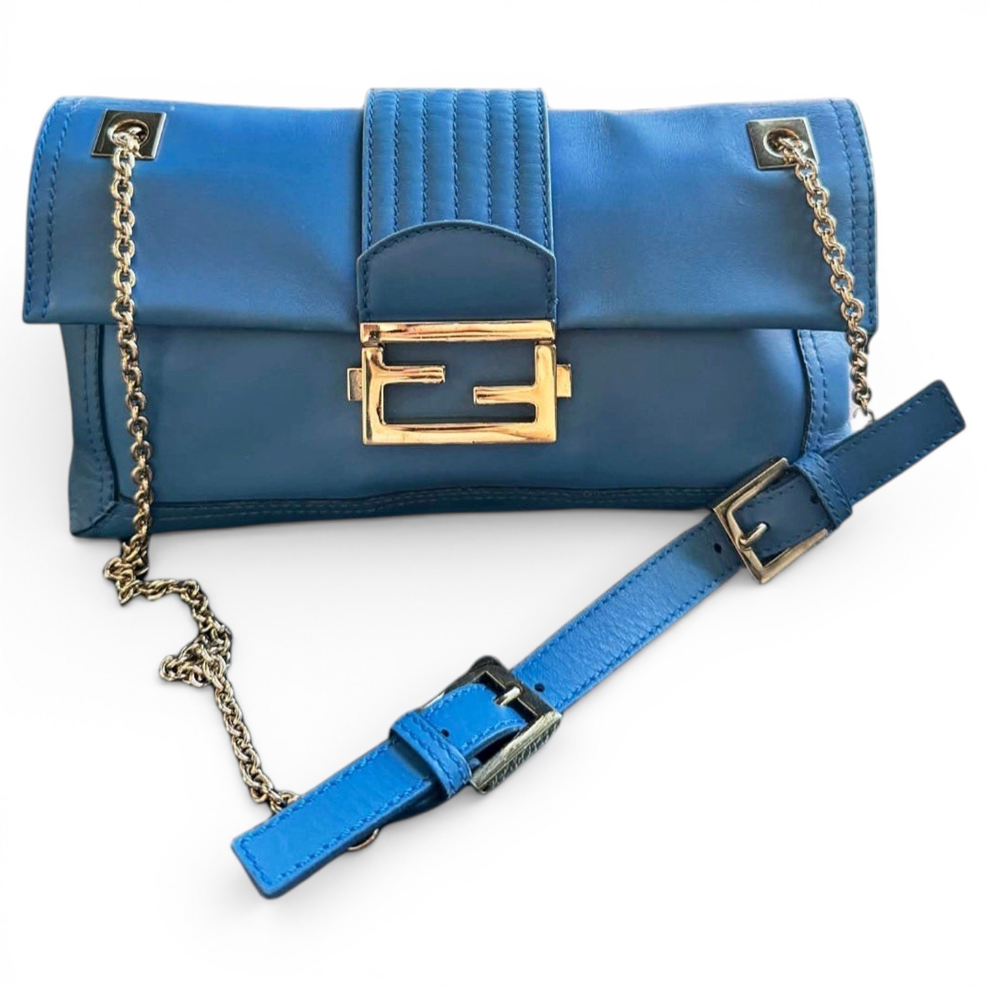 Baguette leather crossbody bag