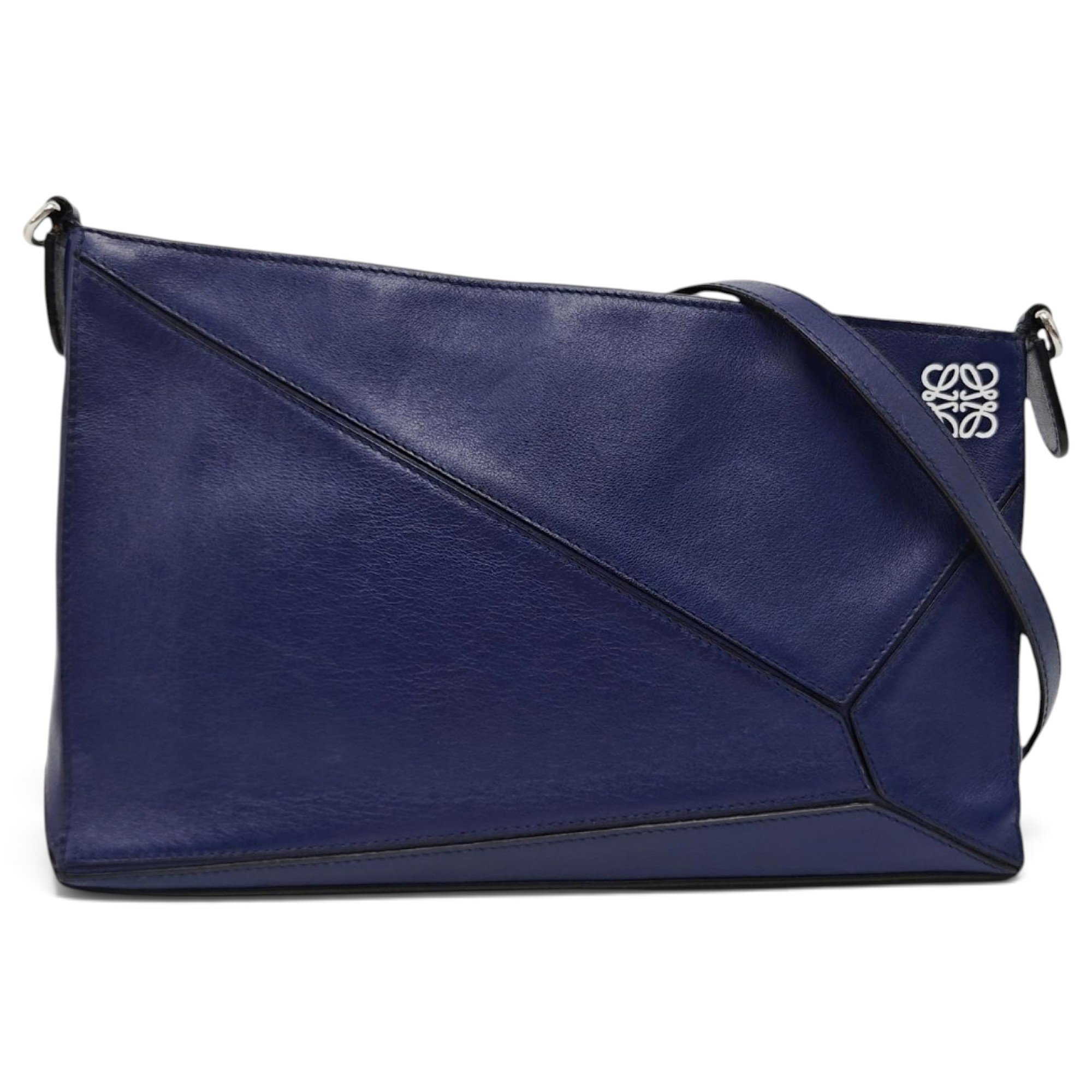 Puzzle leather handbag