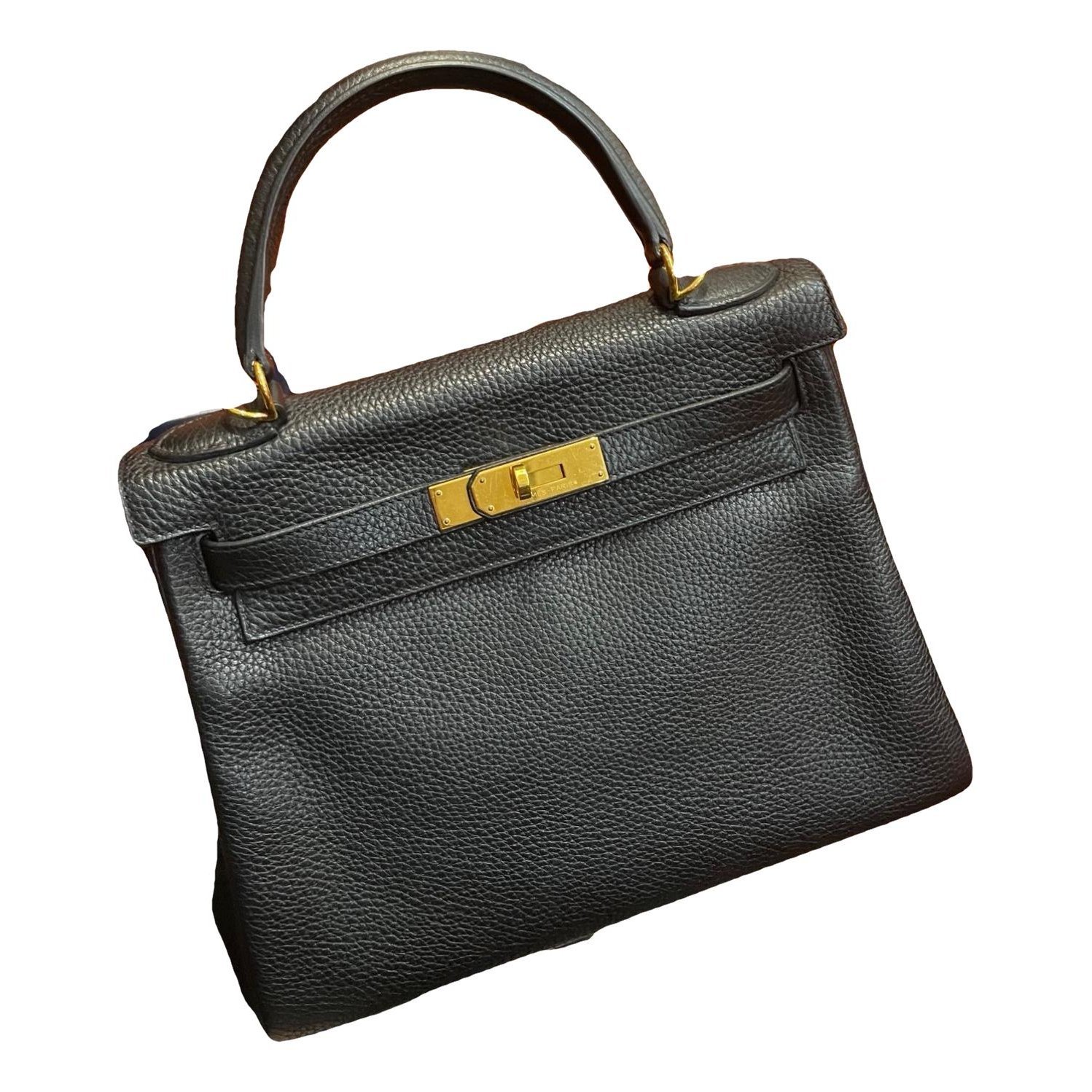 Hermes Kelly 28 Handbag Black Togo Leather