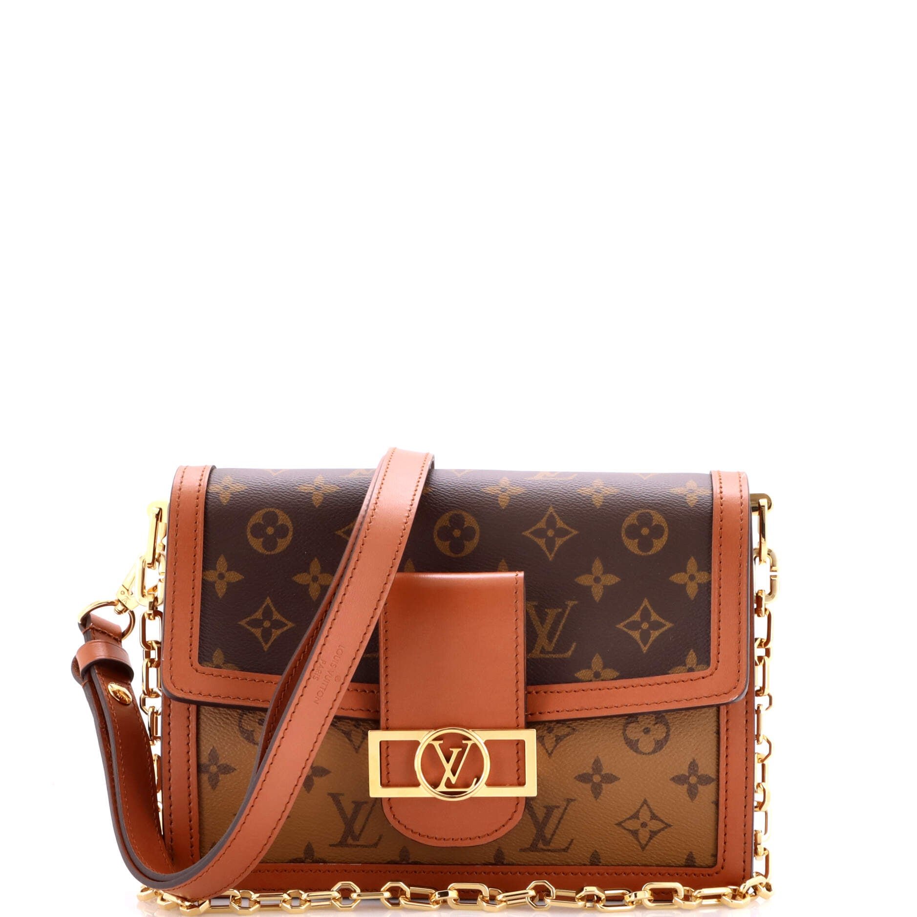 Louis Vuitton Dauphine Shoulder Bag Reverse Monogram Canvas MM