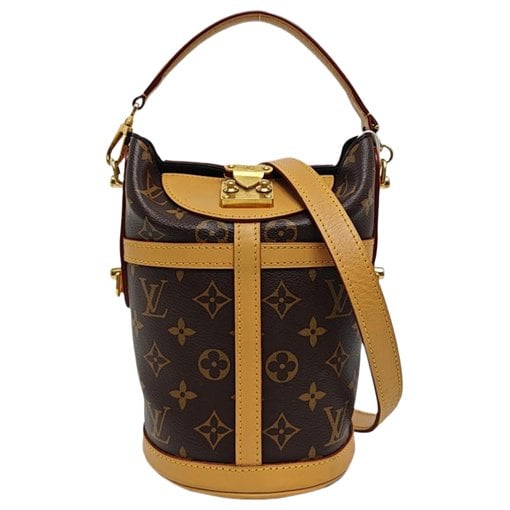 Duffle leather handbag