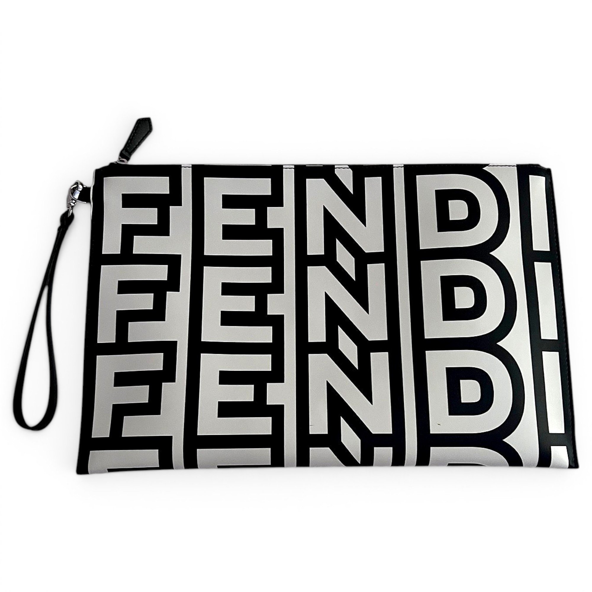 Leather clutch bag