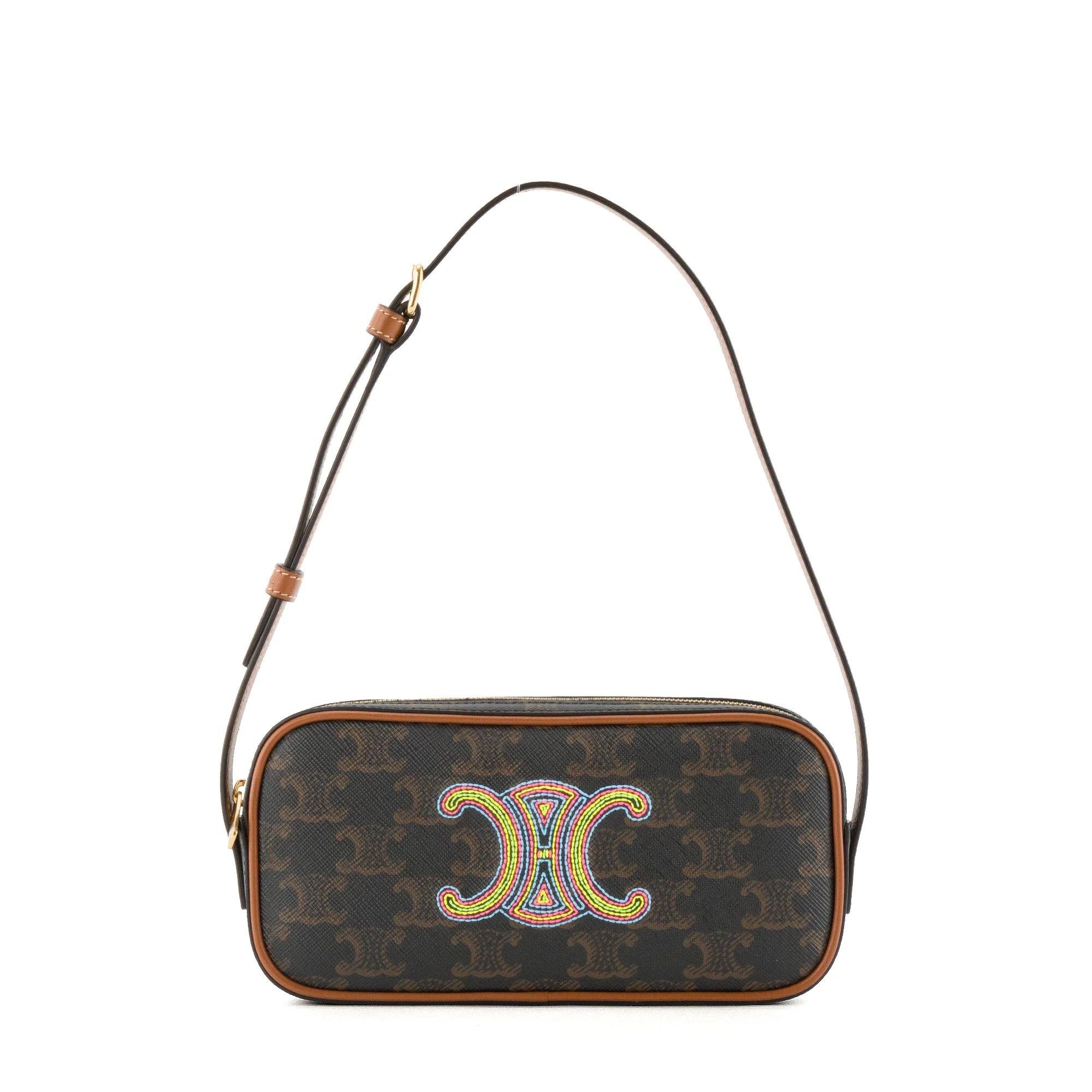 Triomphe leather handbag