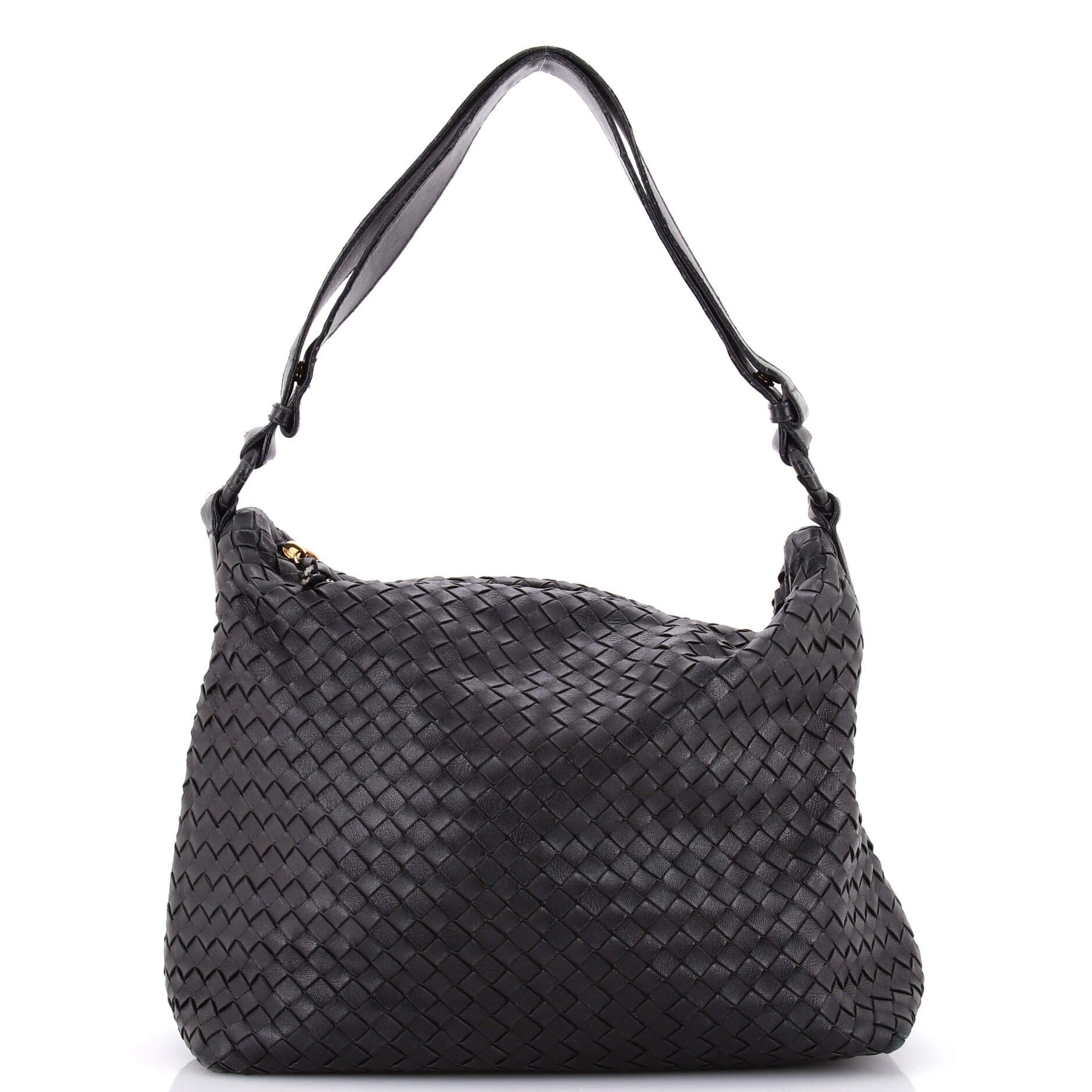 Zip Shoulder Bag Intrecciato Nappa Large