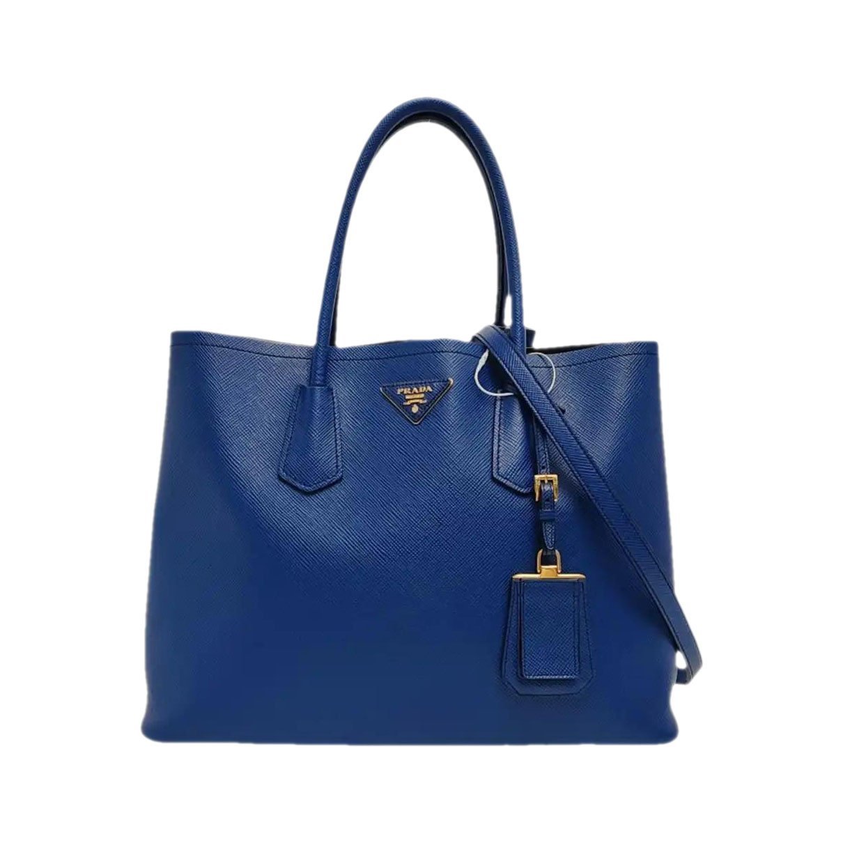 Double leather handbag