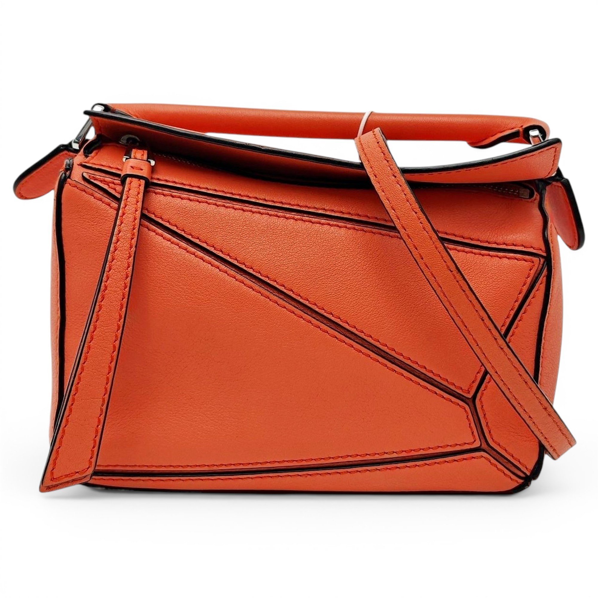 Puzzle leather crossbody bag