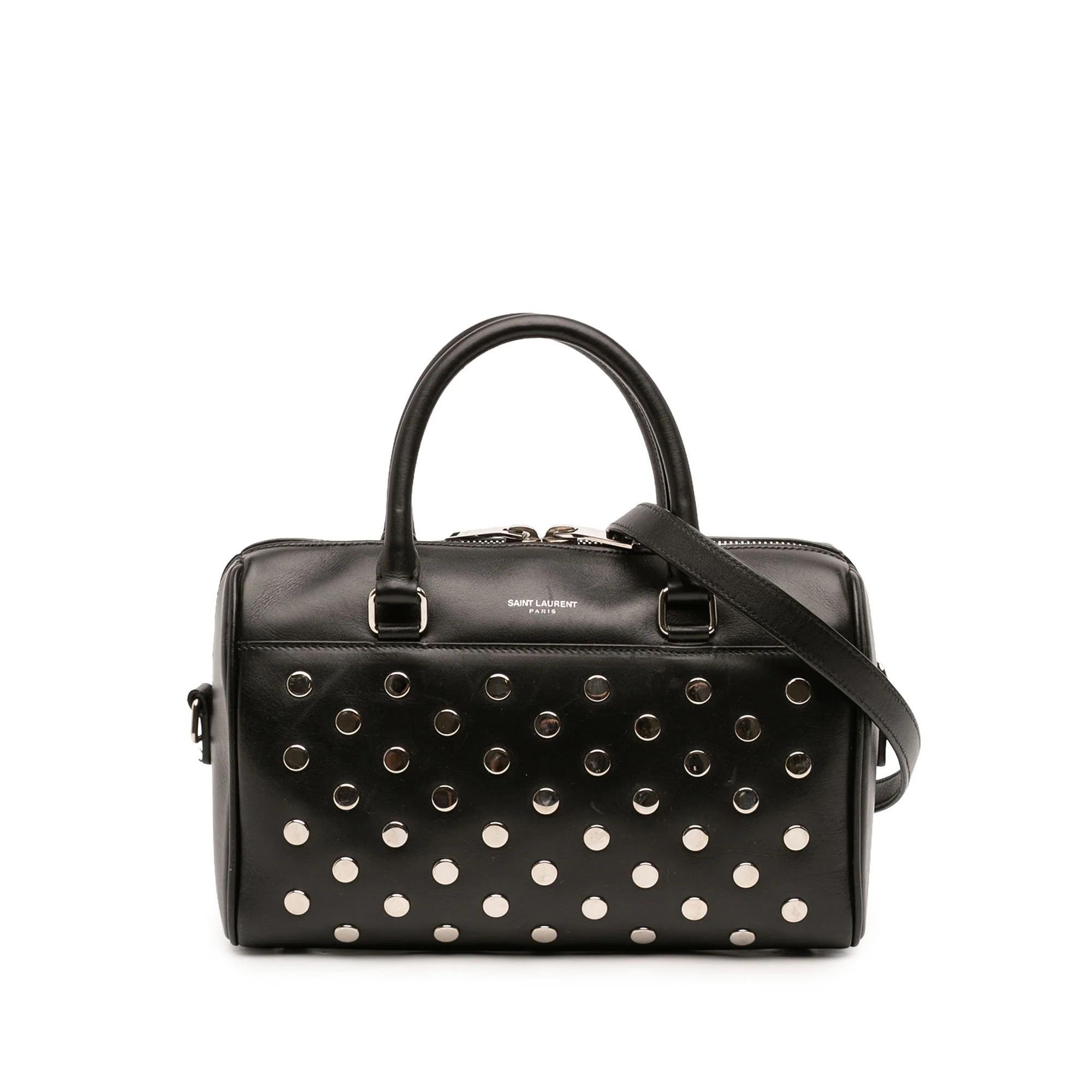 Duffle leather satchel