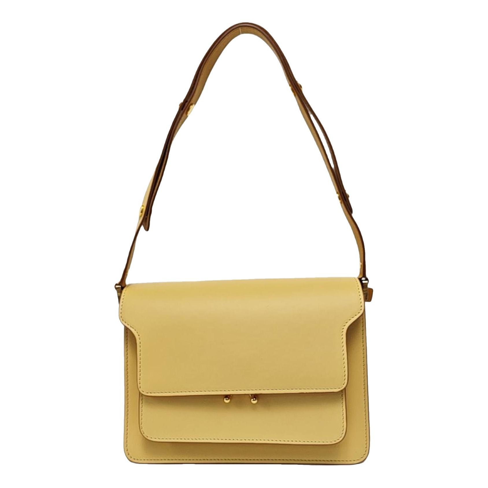 Trunk leather crossbody bag