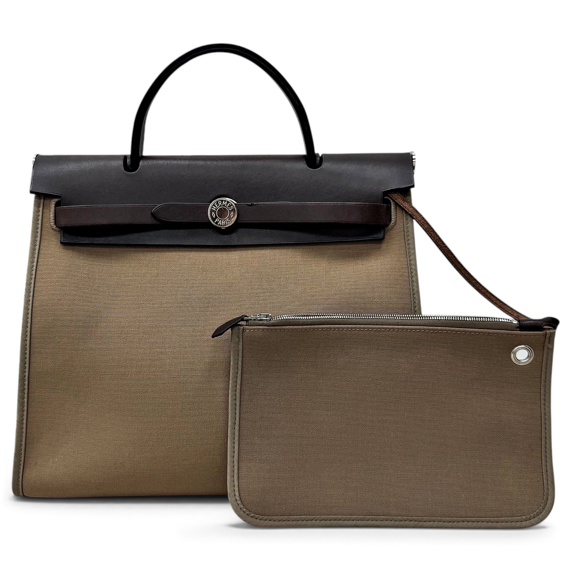 Hermes Herbag cloth handbag