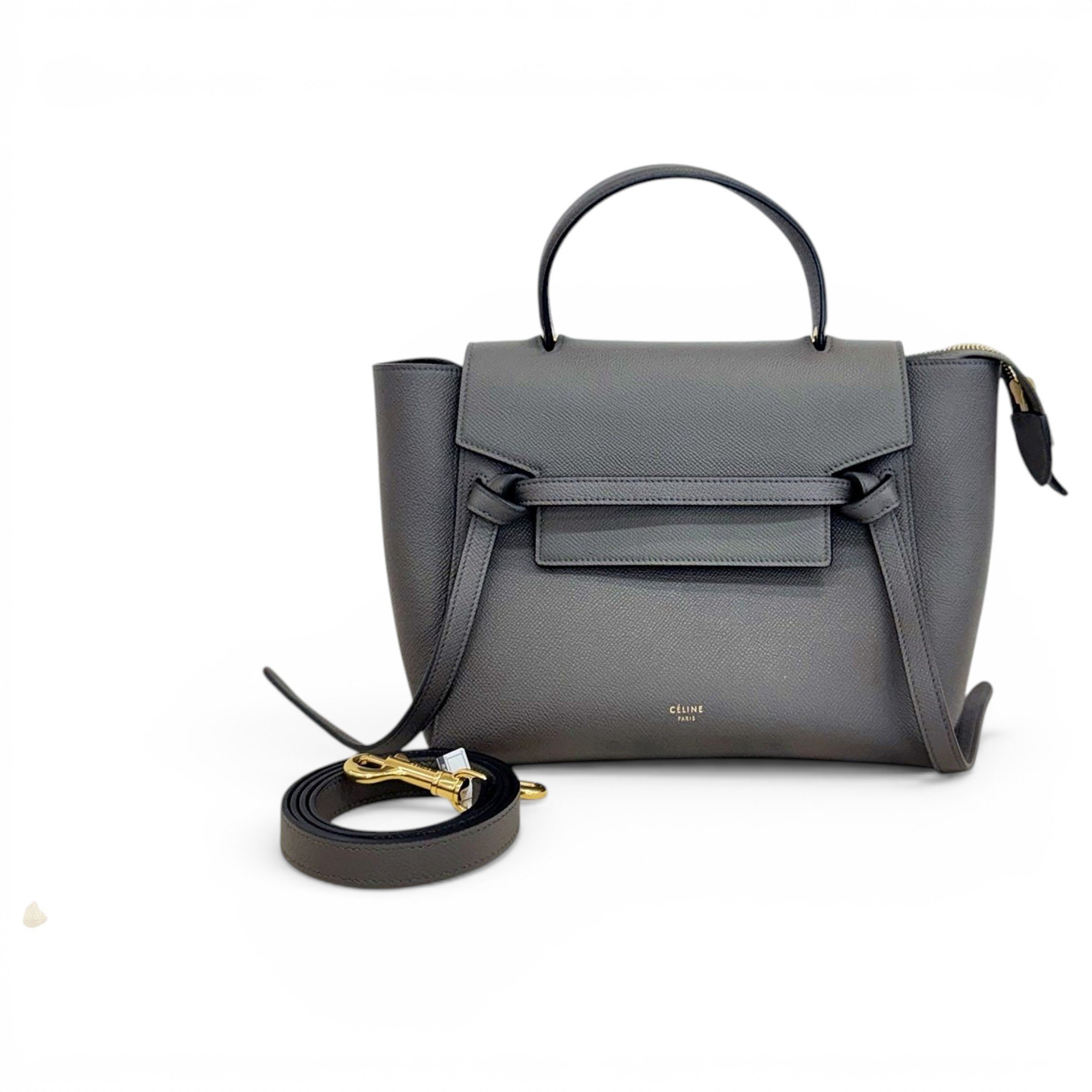 Belt leather handbag