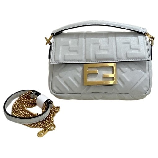 Baguette Chain Midi leather handbag