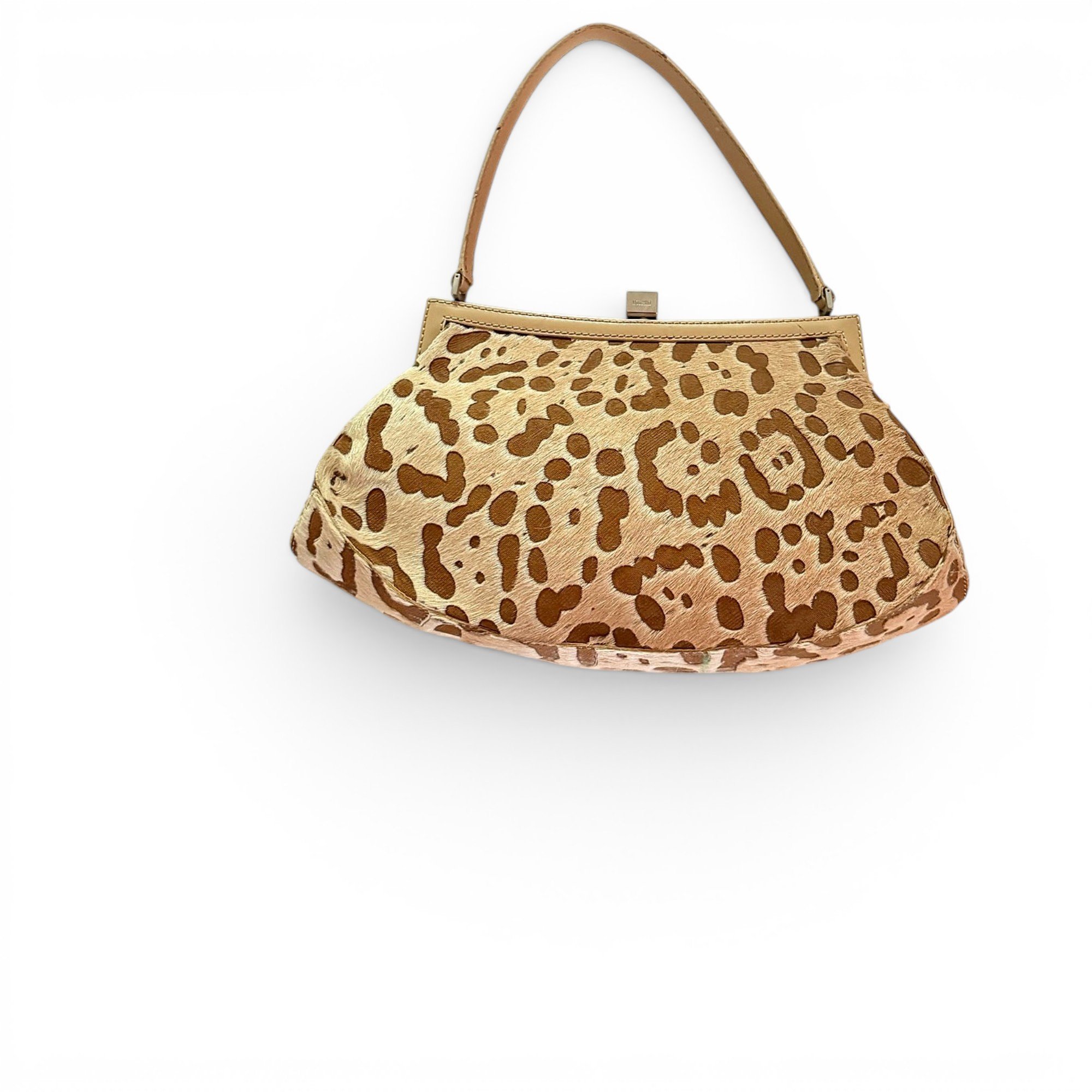 Biker pony-style calfskin handbag