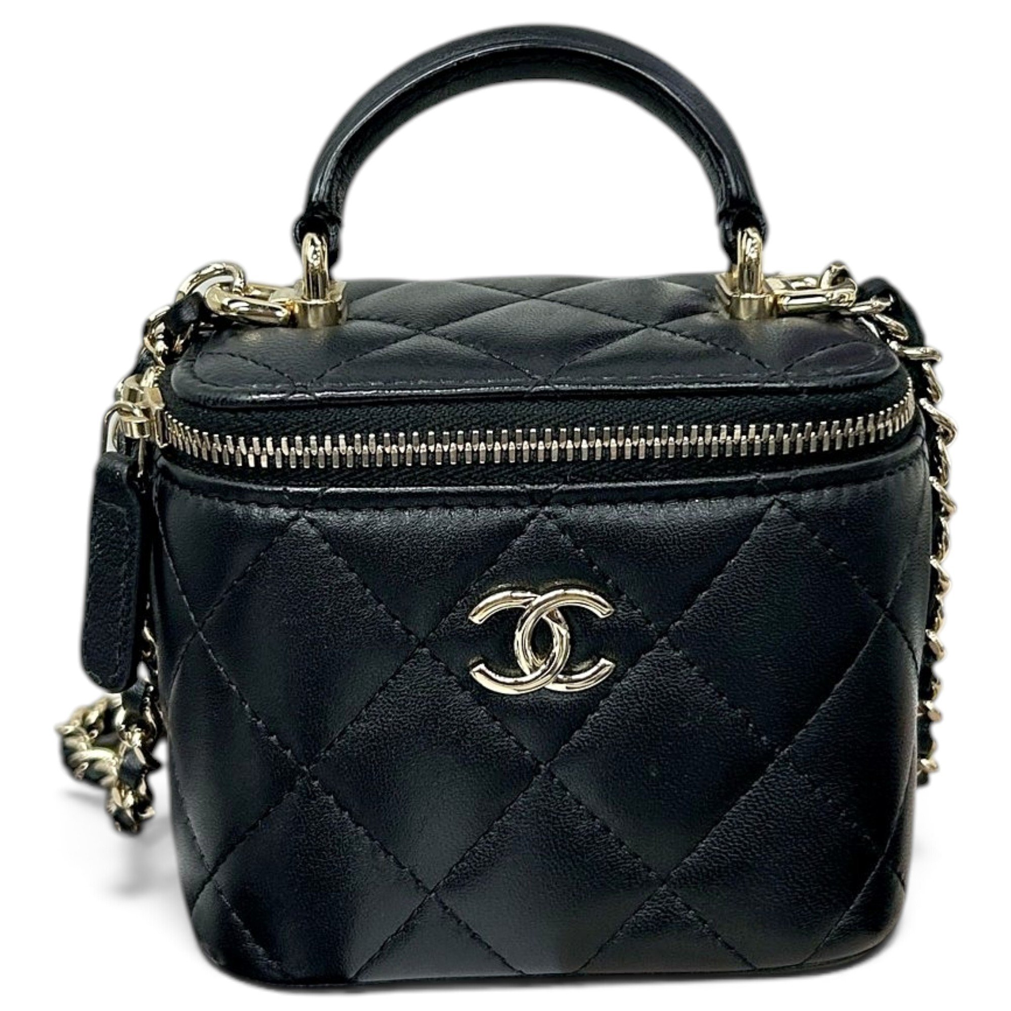Trendy CC Vanity leather handbag