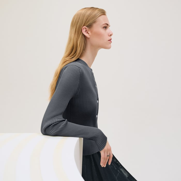 Bleu Noir Buttoned Cardigan