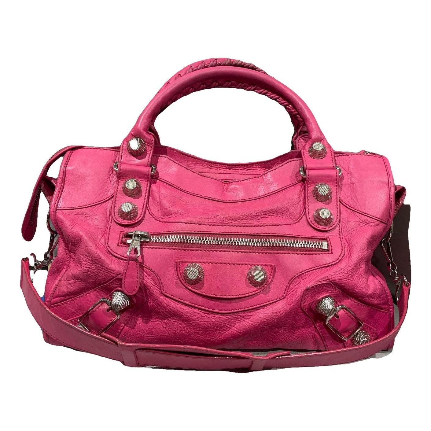 City leather handbag