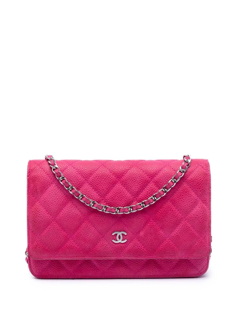 2014-2015 CC Quilted Caviar Wallet on Chain crossbody bag